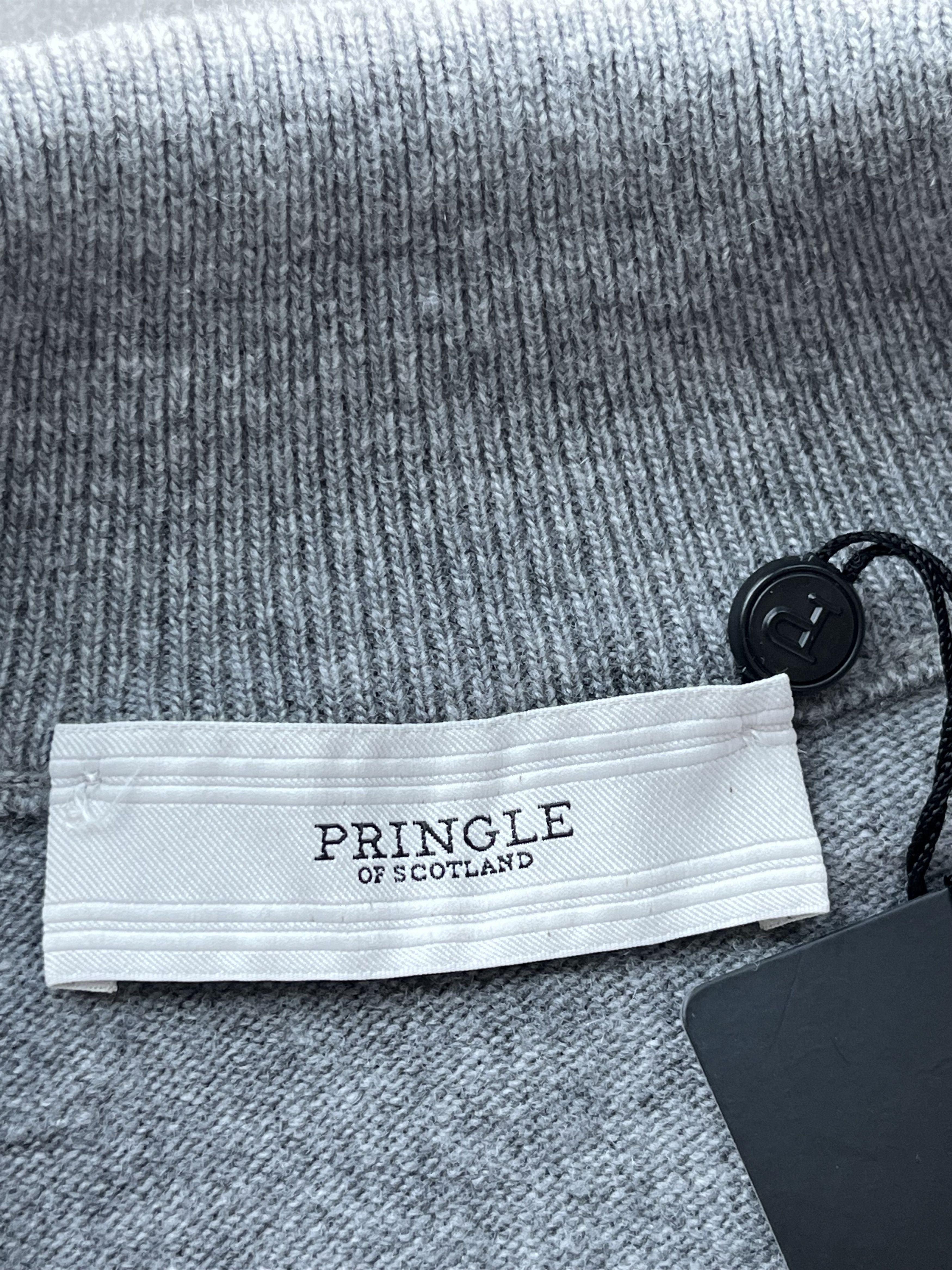 Pringle Of Scotland Pringle of Scotland Mens Half Zip Cashmere Mix Grey Sweater Size US S / EU 44-46 / 1 - 12 Thumbnail