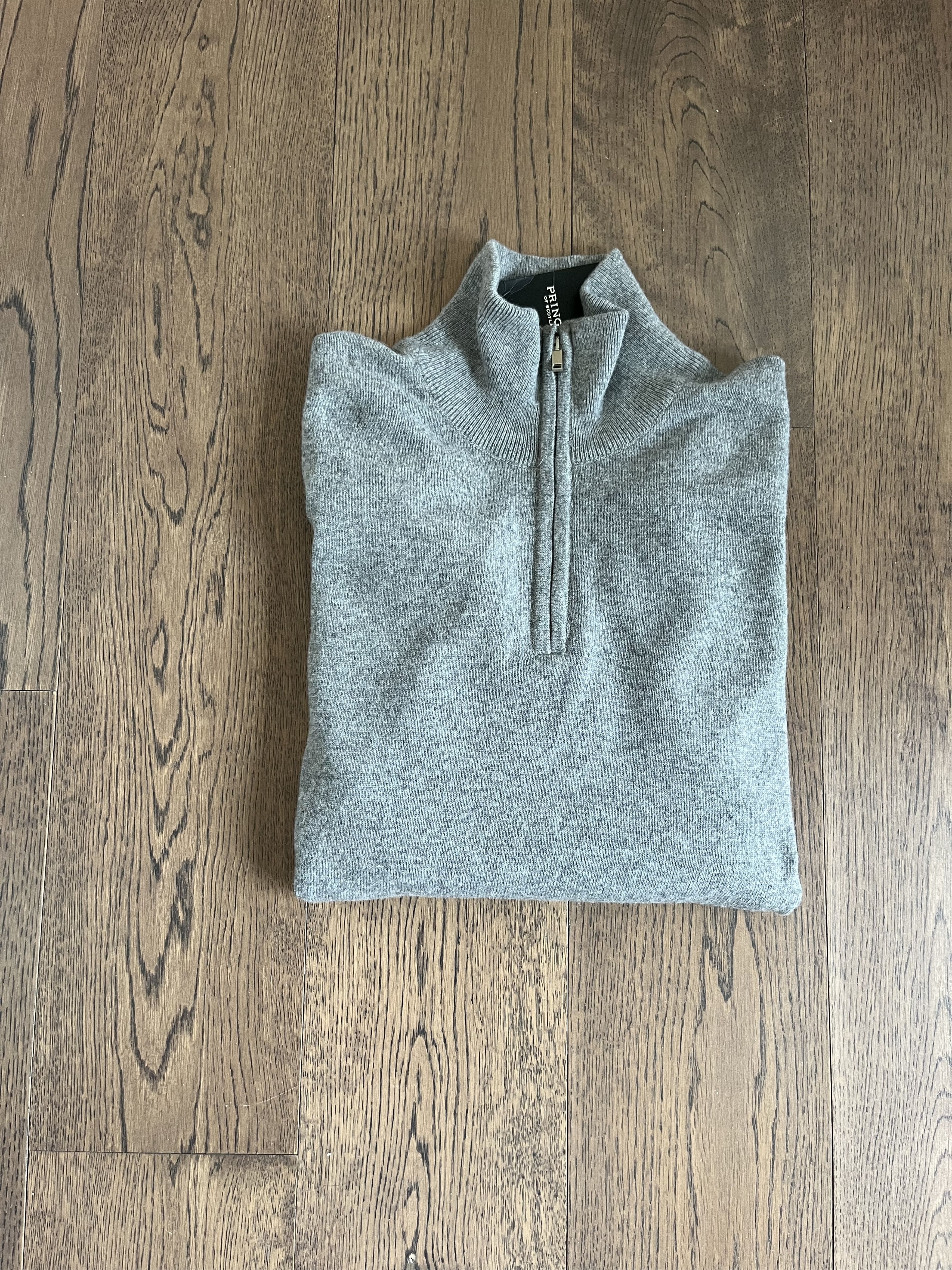 Pringle Of Scotland Pringle of Scotland Mens Half Zip Cashmere Mix Grey Sweater Size US S / EU 44-46 / 1 - 2 Thumbnail