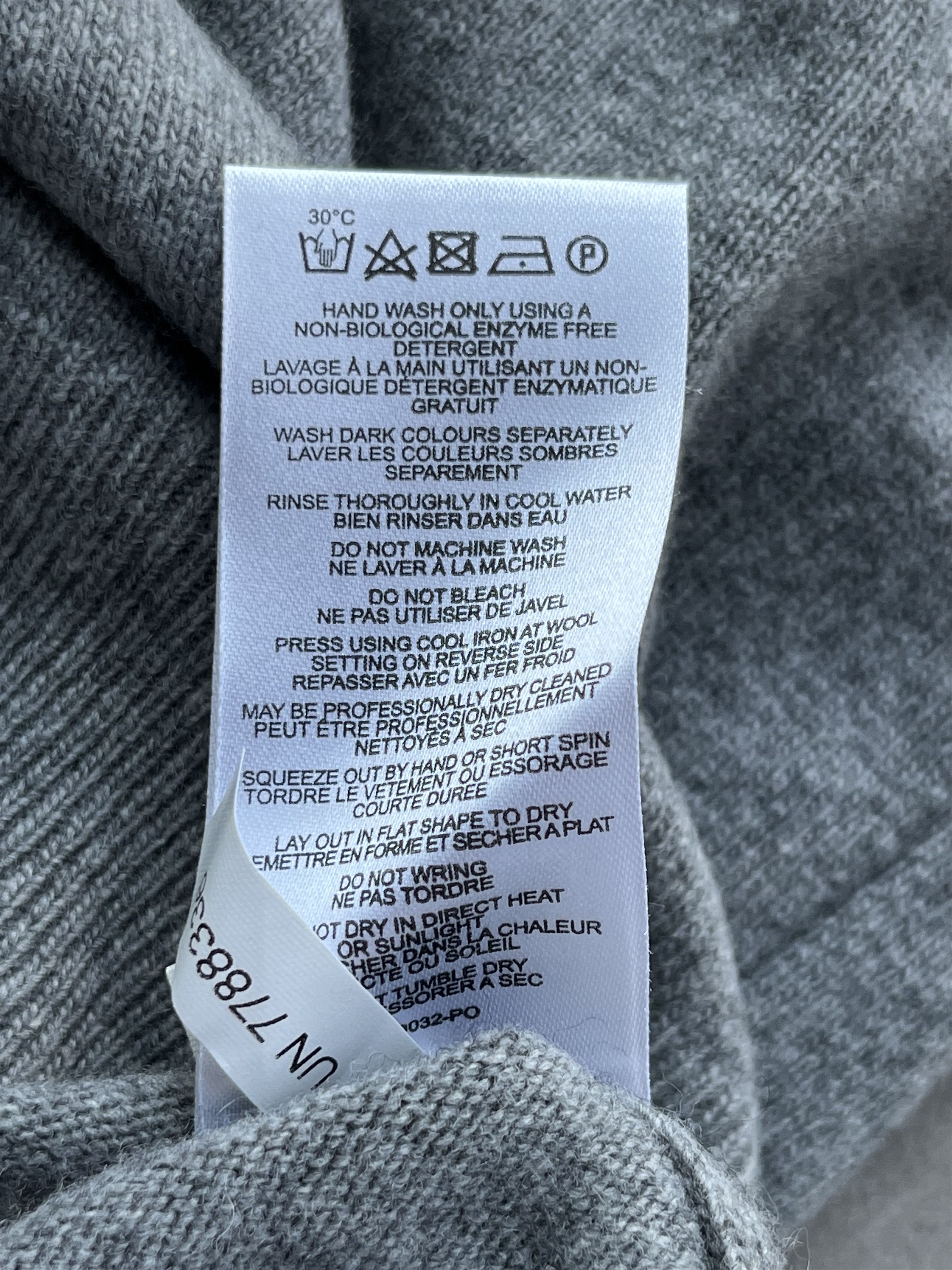 Pringle Of Scotland Pringle of Scotland Mens Half Zip Cashmere Mix Grey Sweater Size US S / EU 44-46 / 1 - 9 Thumbnail