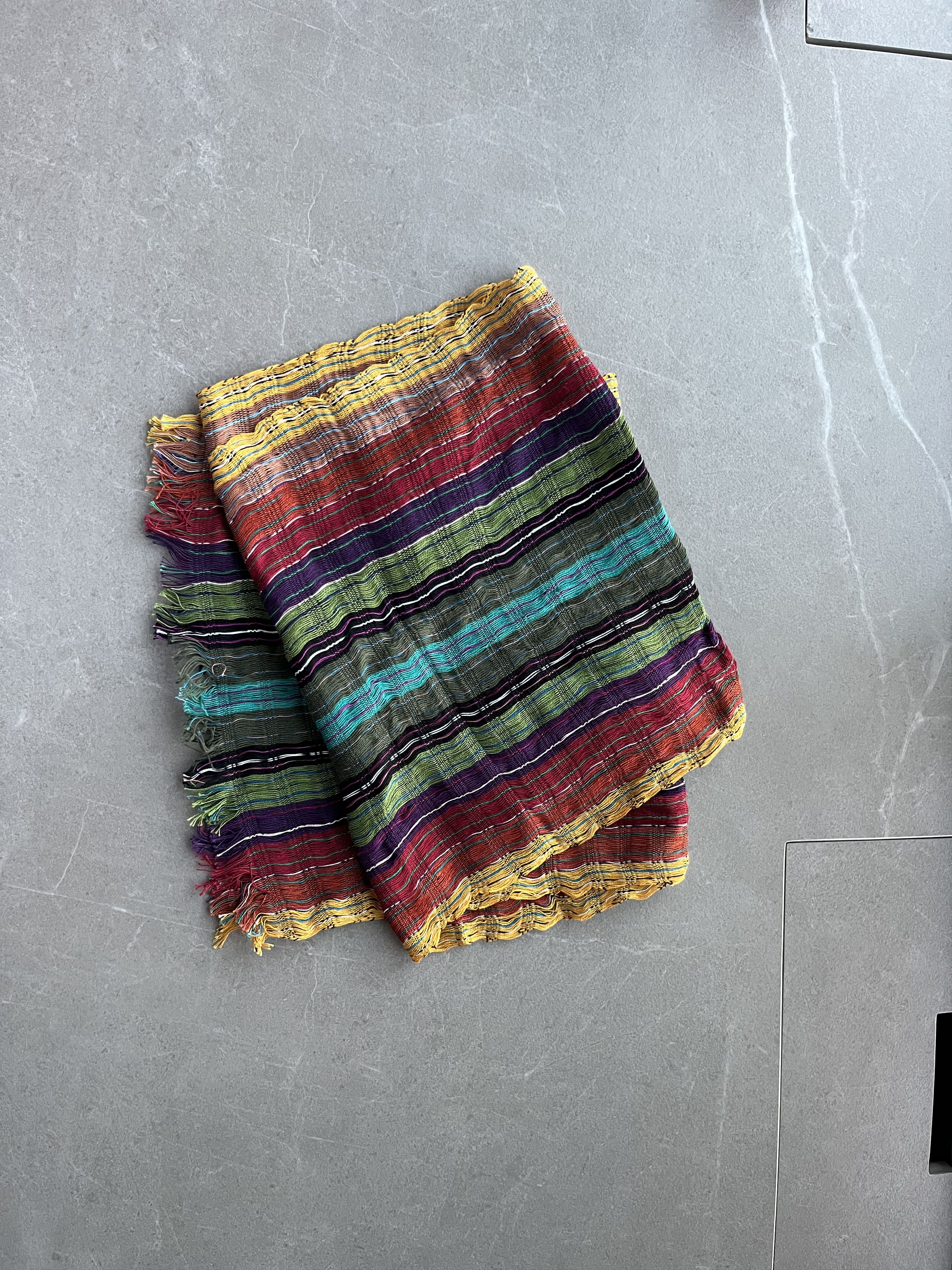 Mexican Threads Mexico Central America Ethnic Hippies Nomad Hand Made Scarf Size ONE SIZE - 3 Thumbnail
