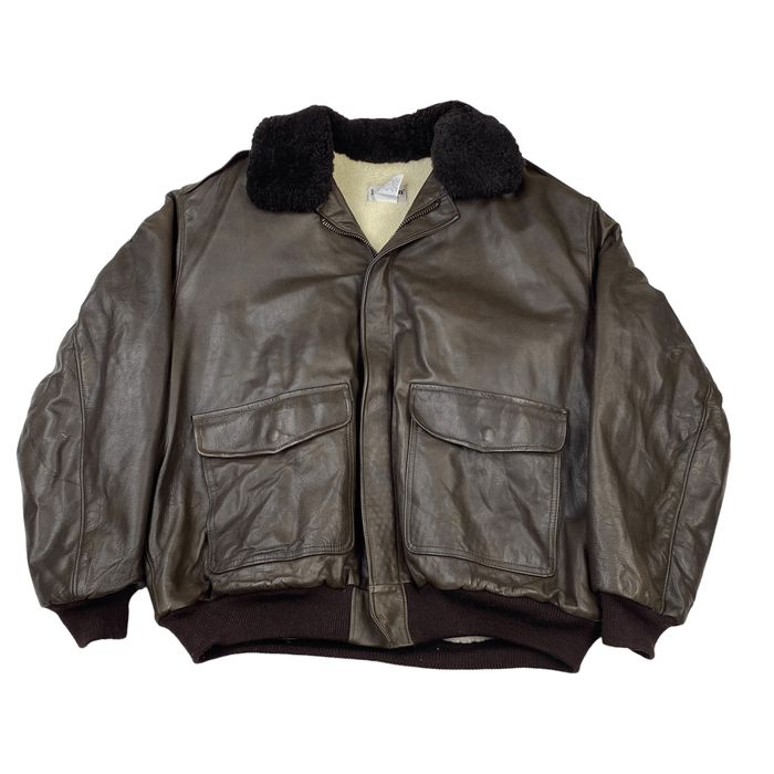 L.L. Bean VINTAGE LL BEAN LEATHER BOMBER JACKET BROWN LARGE MEN | Grailed