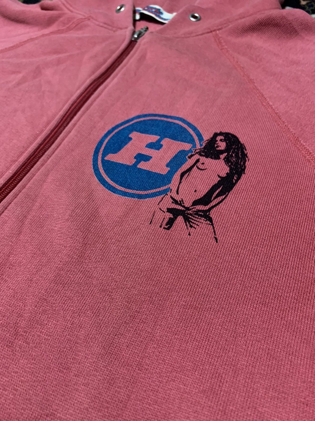 Hysteric Glamour × Japanese Brand Hysteric Glamour Distressed Zip Hoodie Size S / US 4 / IT 40 - 3 Thumbnail