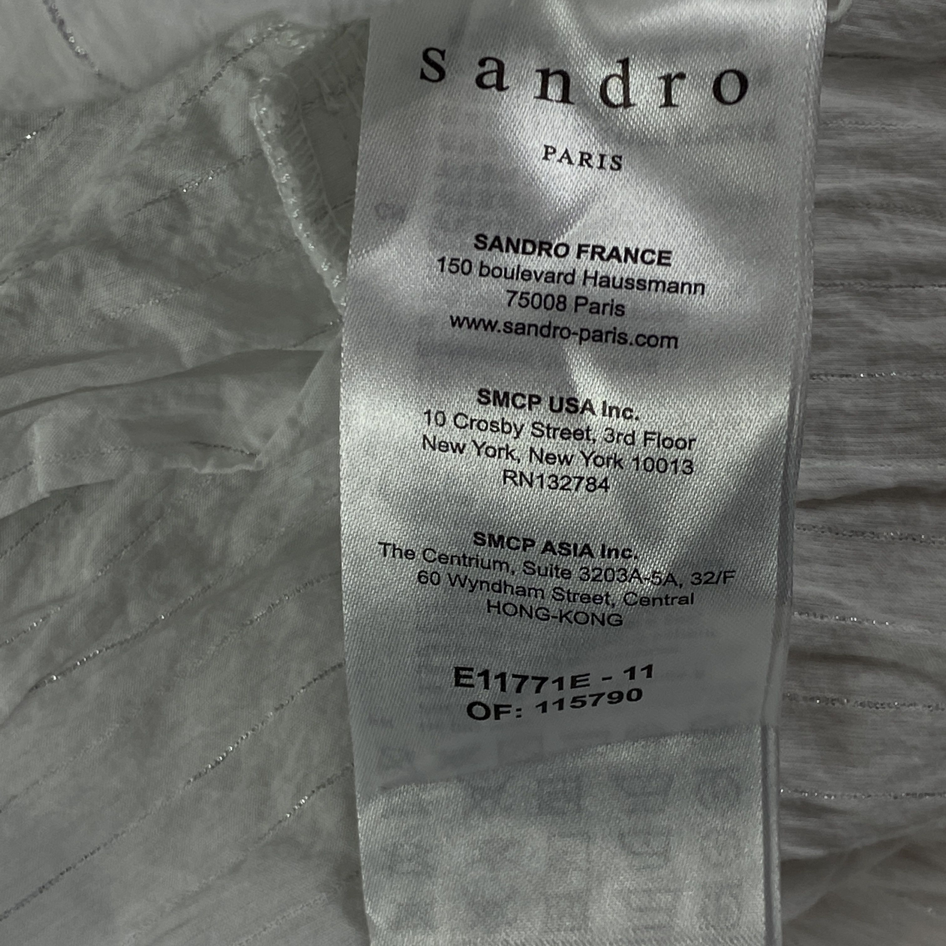 Sandro Womens Blouse Long Sleeve Sandro Size 2 Size XS / US 0-2 / IT 36-38 - 6 Thumbnail