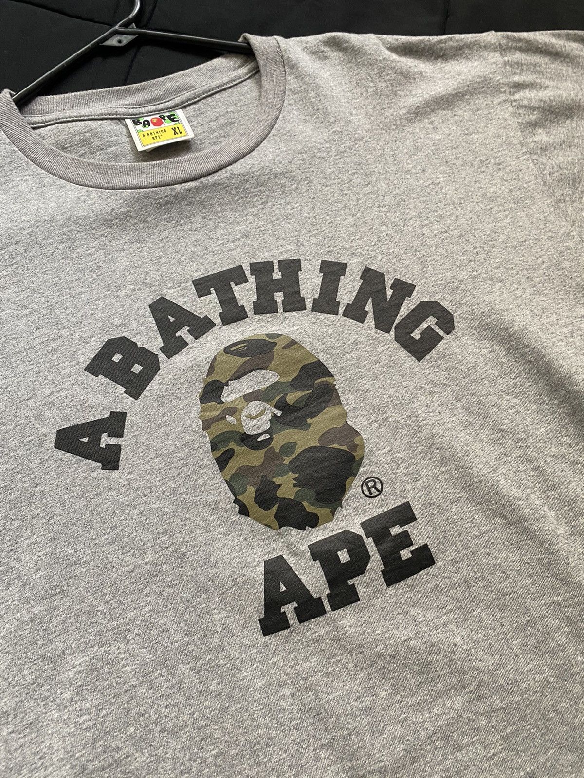 Bape 1st camo college tee