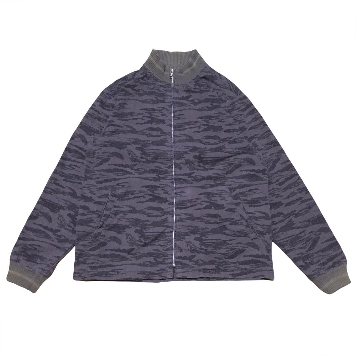 Japanese Brand × Vintage Japanese Brand Marine Belwood Camo Style Jacket Sweater Size US L / EU 52-54 / 3 - 1 Thumbnail