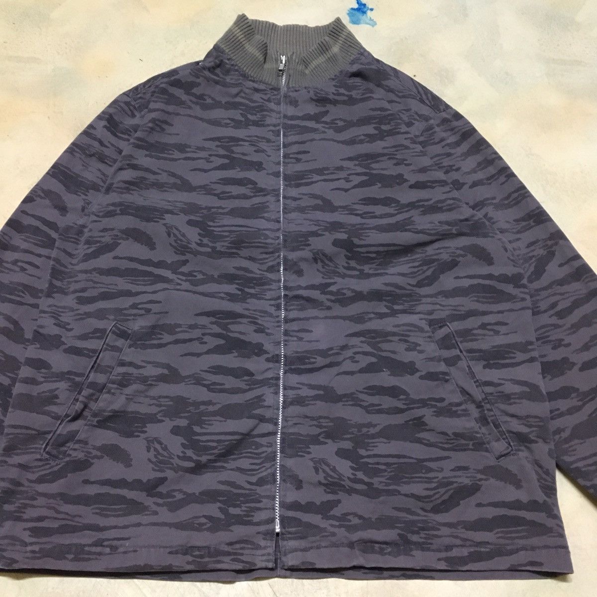 Japanese Brand × Vintage Japanese Brand Marine Belwood Camo Style Jacket Sweater Size US L / EU 52-54 / 3 - 2 Thumbnail
