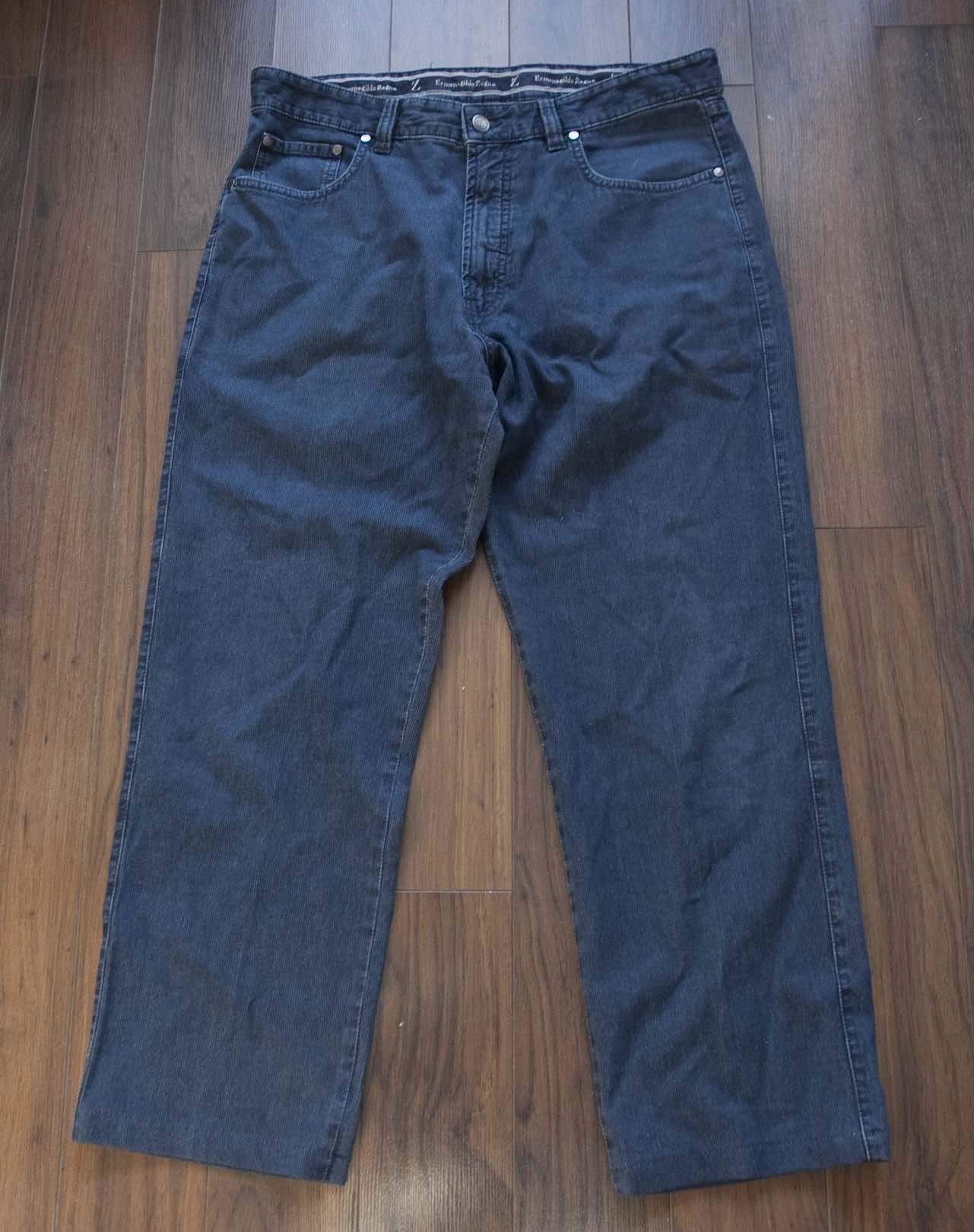 Ermenegildo Zegna Ermenegildo Zegna Pants Corduroy Blue Size 35x27 Size US 35 - 1 Thumbnail