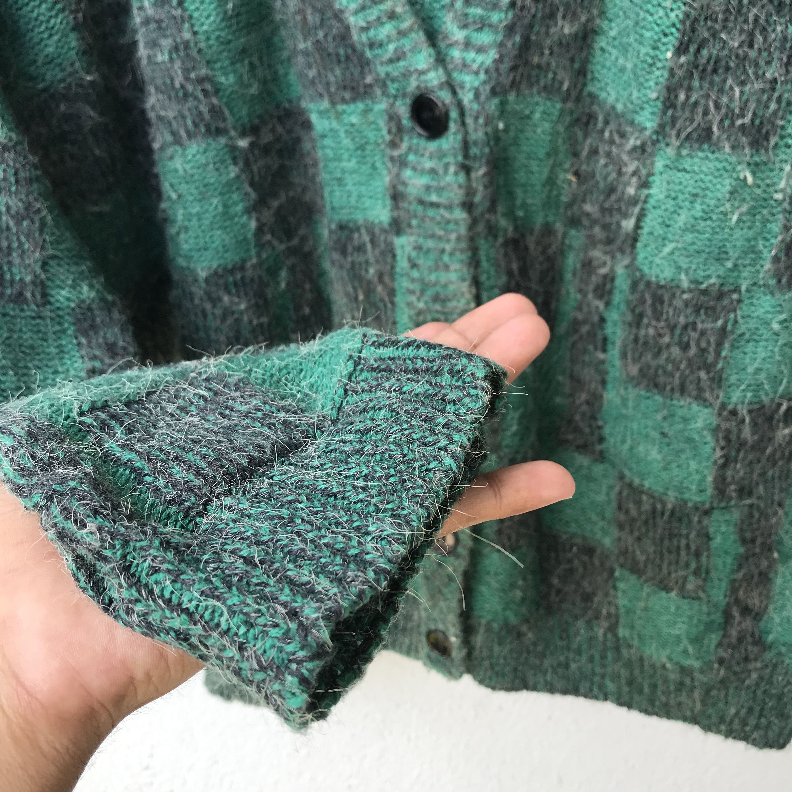 Aran Isles Knitwear Vintage Raffee Checkered Jumper Knit Cardigan Sweater Size US XL / EU 56 / 4 - 6 Thumbnail