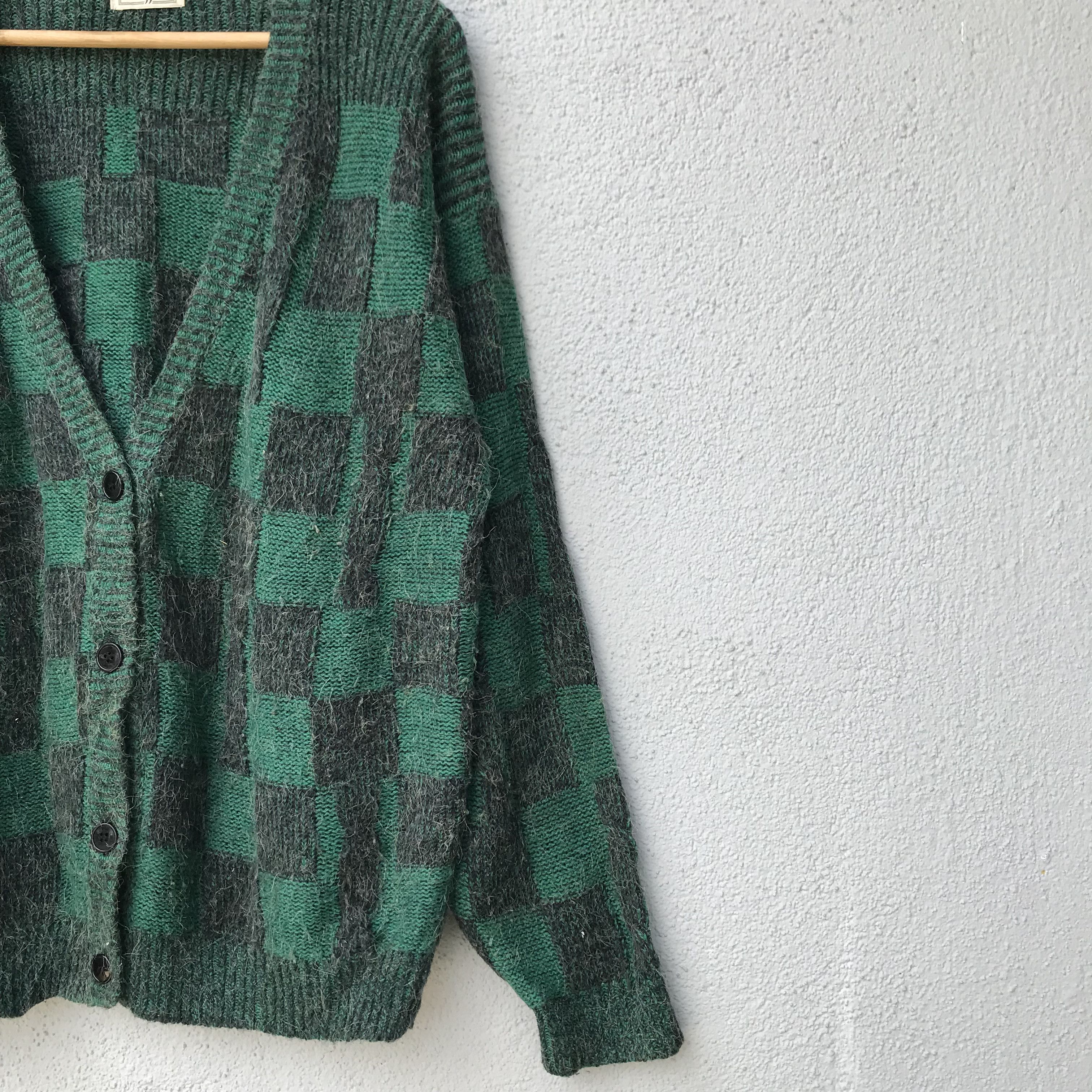Aran Isles Knitwear Vintage Raffee Checkered Jumper Knit Cardigan Sweater Size US XL / EU 56 / 4 - 5 Thumbnail