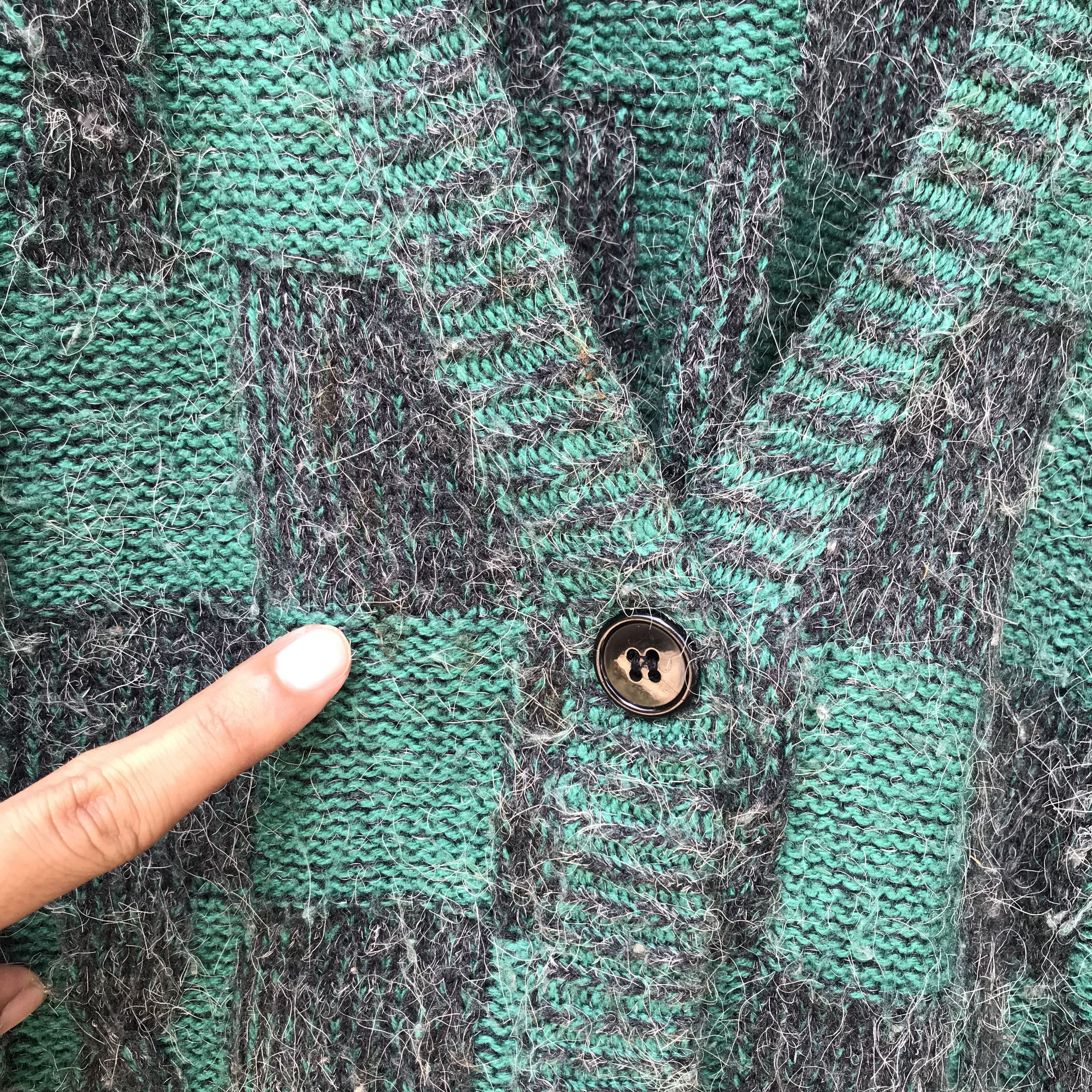 Aran Isles Knitwear Vintage Raffee Checkered Jumper Knit Cardigan Sweater Size US XL / EU 56 / 4 - 10 Thumbnail