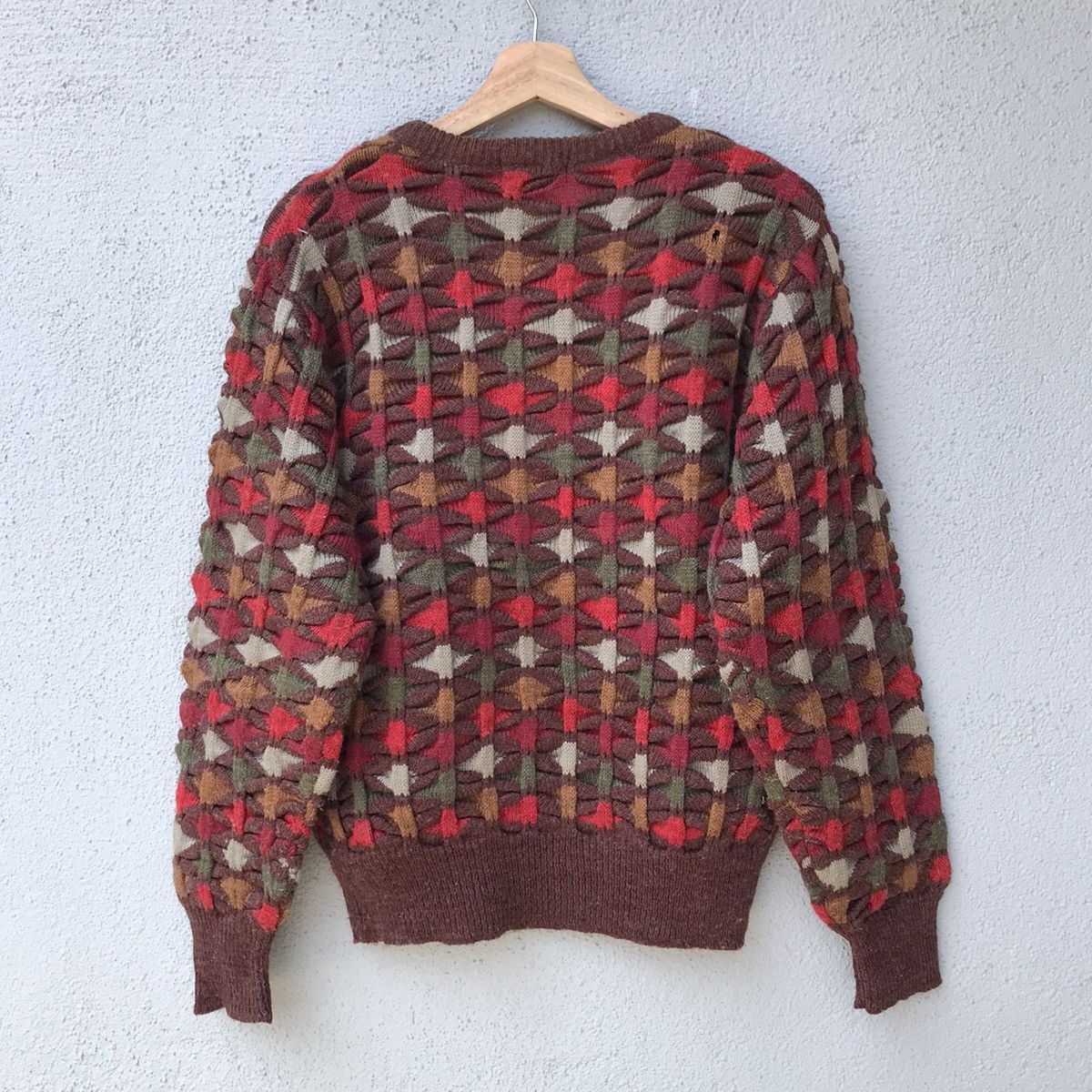 Aran Isles Knitwear Vintage Peapliea Multicoloure Embossed Knit Sweater Cardigan Size US M / EU 48-50 / 2 - 11 Thumbnail