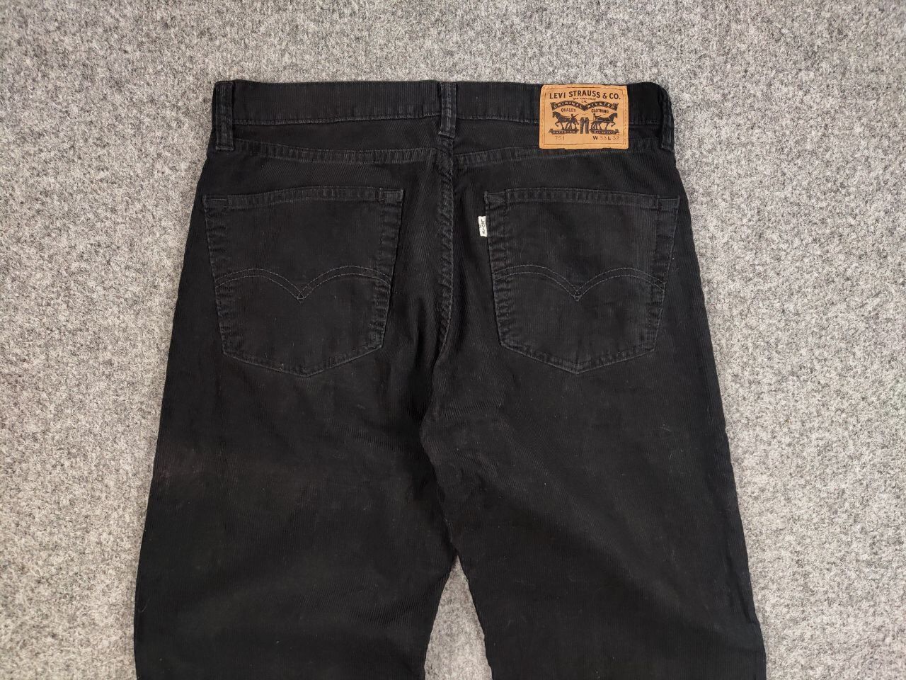 Levi's Vintage 90's Levi’s 751 Corduroy Pants Black Velvet Jeans Size US 33 - 15 Thumbnail