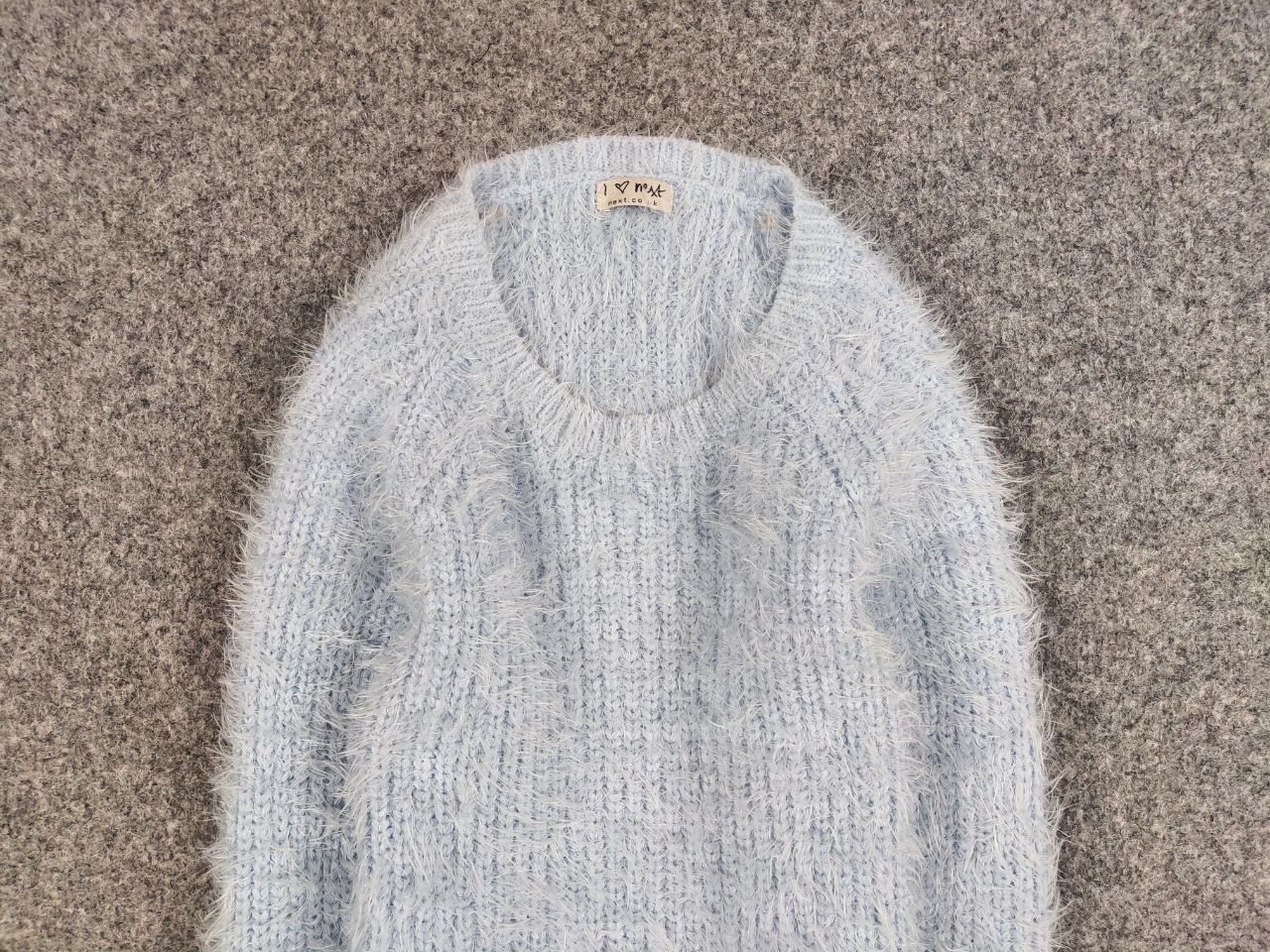 Japanese Brand Vintage Japanese Blue Mohair Style Fuzzy Crewneck Sweater Size US XS / EU 42 / 0 - 8 Thumbnail
