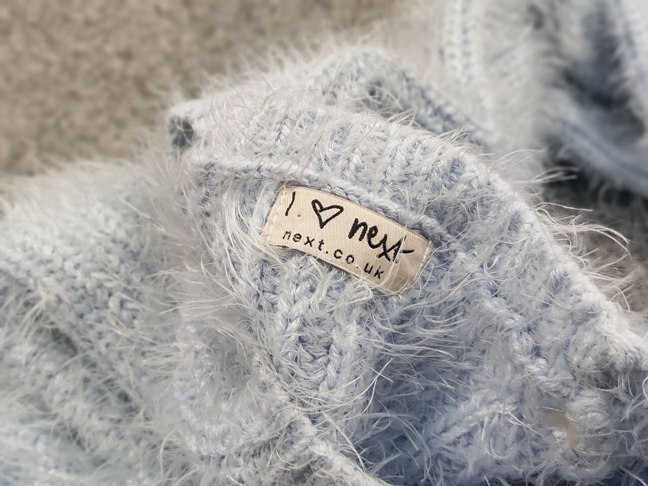 Japanese Brand Vintage Japanese Blue Mohair Style Fuzzy Crewneck Sweater Size US XS / EU 42 / 0 - 18 Thumbnail