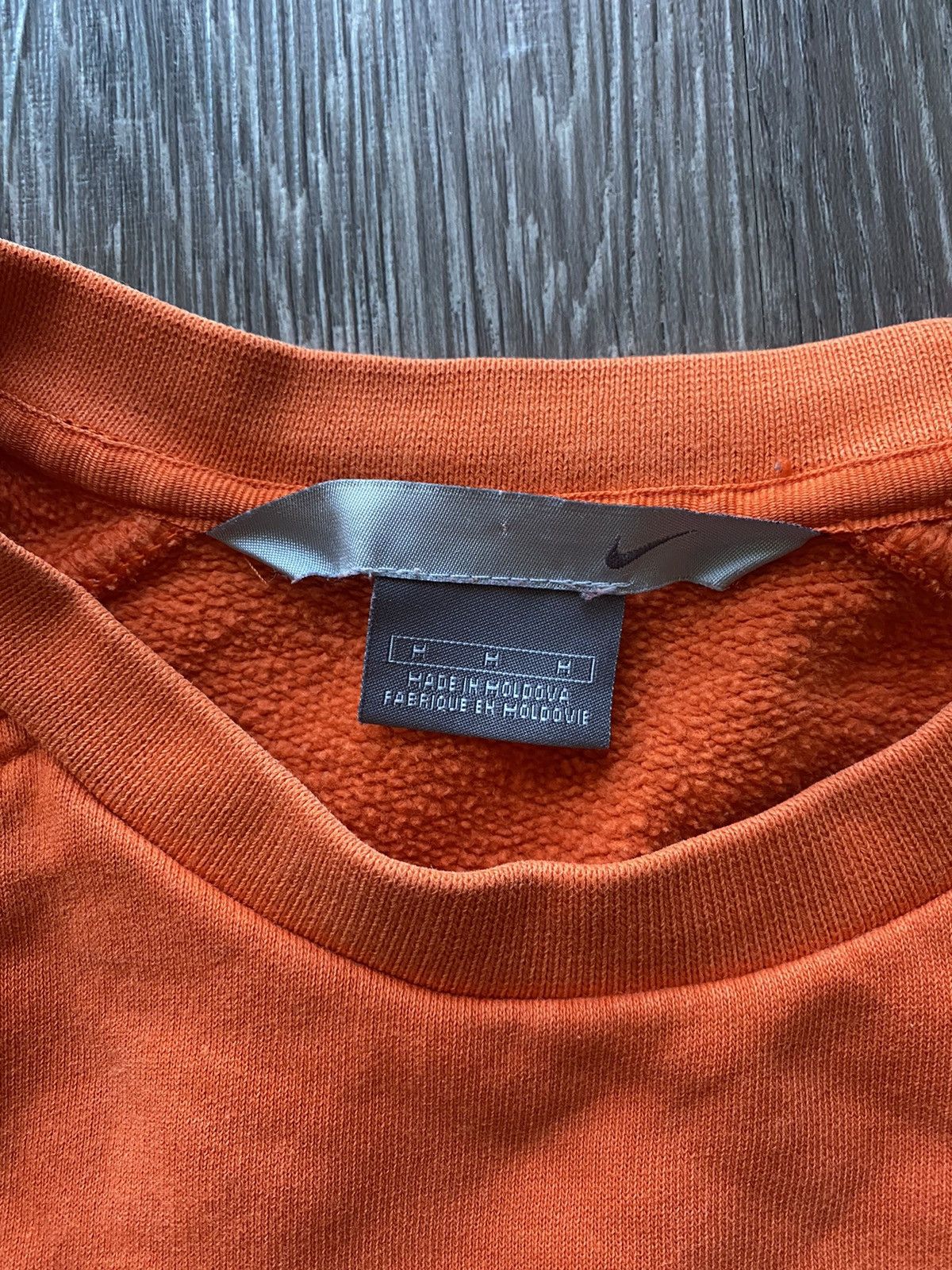 Nike × Vintage Vintage 00’s Nike Crewneck Sweatshirt Orange Silver Tag y2k Size US M / EU 48-50 / 2 - 4 Thumbnail