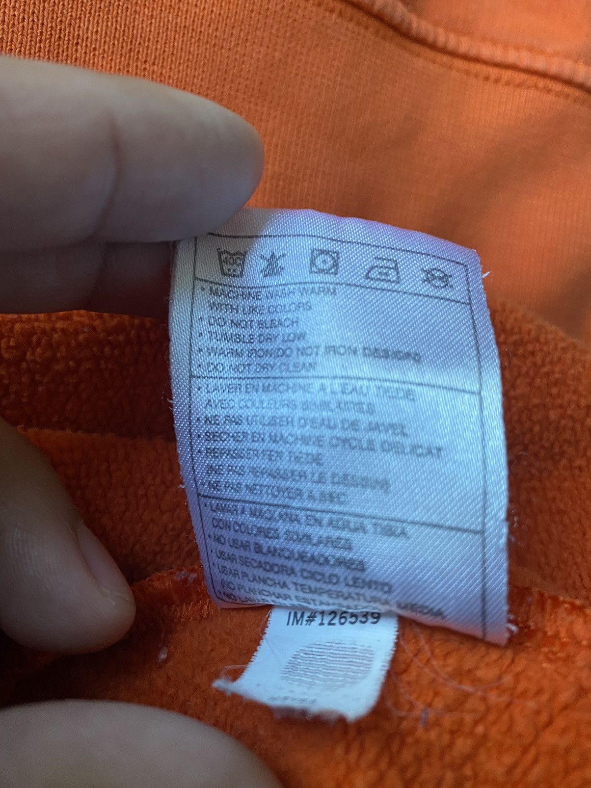 Nike × Vintage Vintage 00’s Nike Crewneck Sweatshirt Orange Silver Tag y2k Size US M / EU 48-50 / 2 - 8 Thumbnail