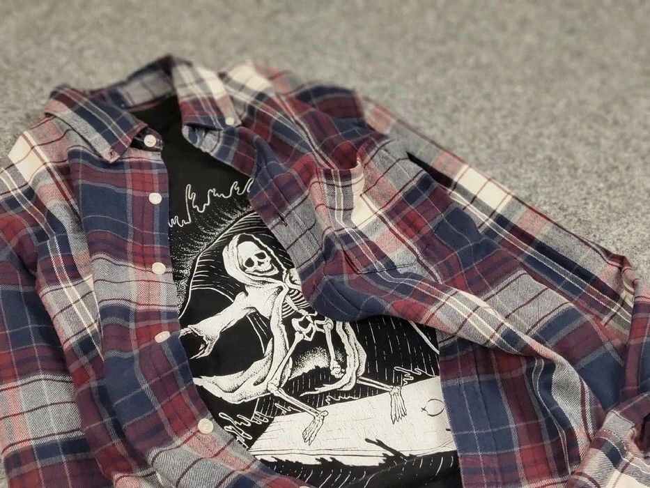 Flannel VTG needles Scott Style Y2K Flannel Shirt checkered Kapital Size US M / EU 48-50 / 2 - 6 Thumbnail