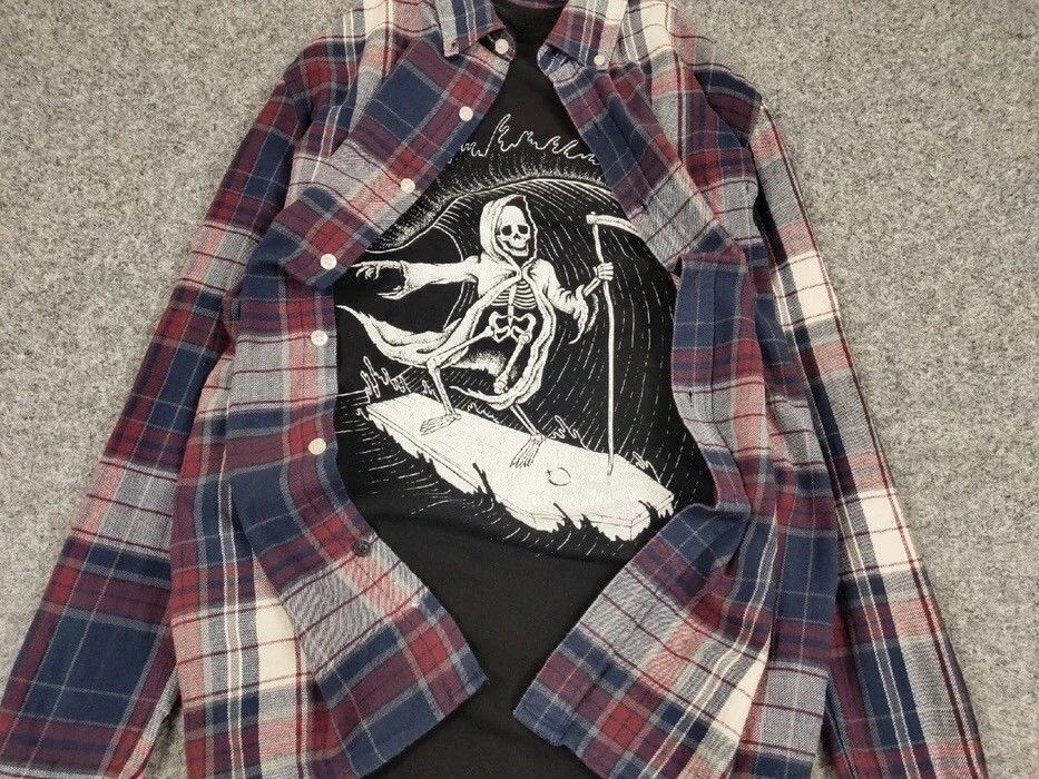 Flannel VTG needles Scott Style Y2K Flannel Shirt checkered Kapital Size US M / EU 48-50 / 2 - 5 Thumbnail
