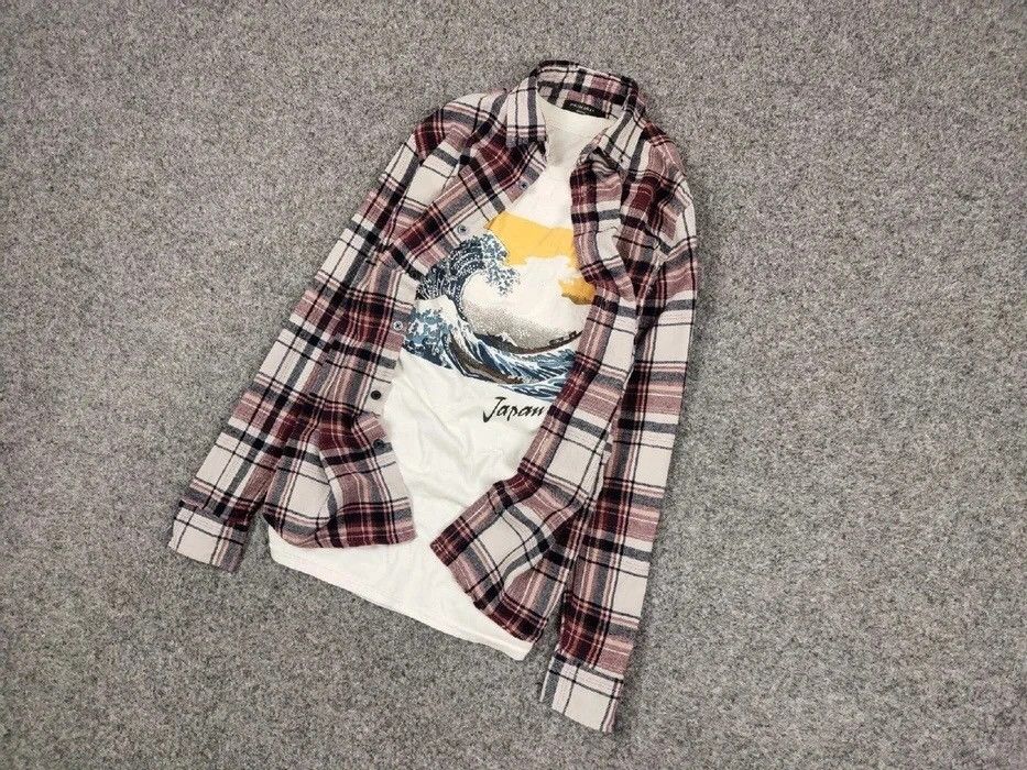 Flannel Vintage Flannel Shirt Checkered Travis Scott Style Size US S / EU 44-46 / 1 - 3 Thumbnail