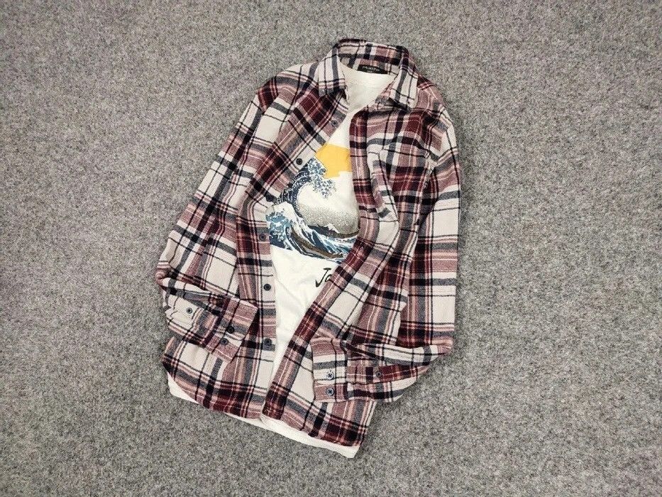 Flannel Vintage Flannel Shirt Checkered Travis Scott Style Size US S / EU 44-46 / 1 - 5 Thumbnail