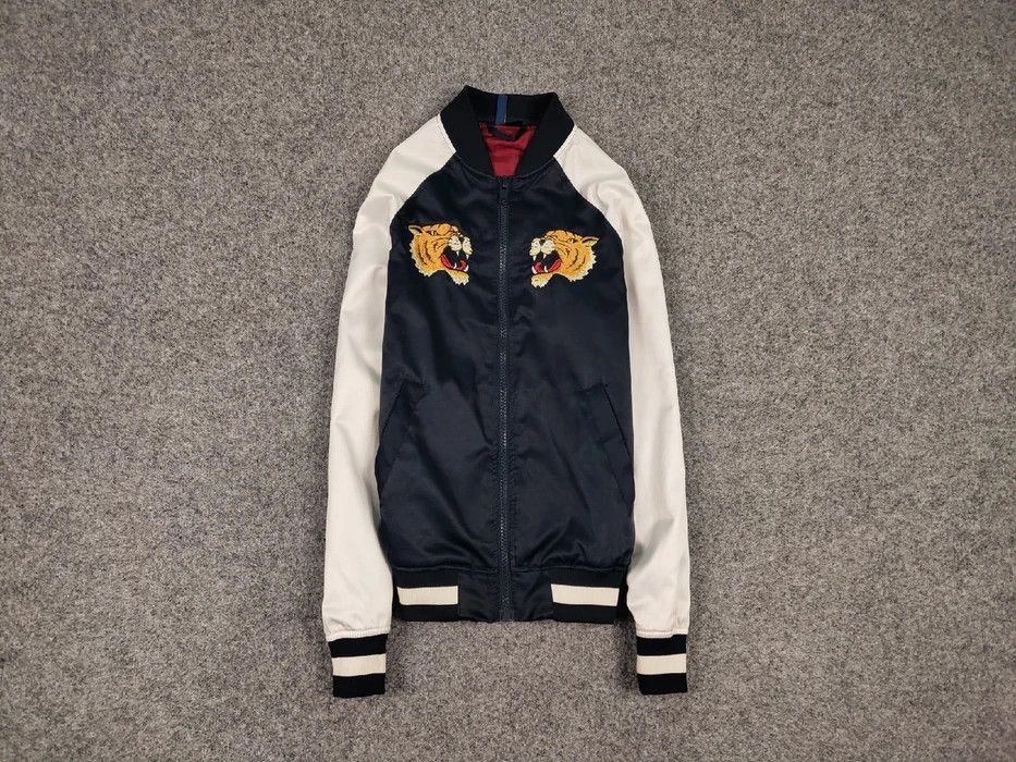 Japanese Brand Vintage Japanese Bomber Jacket Tiger Embroidered Logos Size US S / EU 44-46 / 1 - 1 Thumbnail