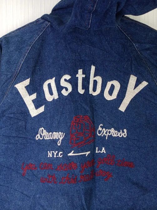 Japanese Brand VINTAGE EAST BOY VARSITY DENIM BOMBER JACKET Size US M / EU 48-50 / 2 - 10 Thumbnail