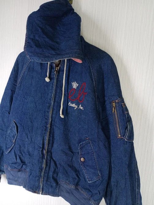 Japanese Brand VINTAGE EAST BOY VARSITY DENIM BOMBER JACKET Size US M / EU 48-50 / 2 - 7 Thumbnail