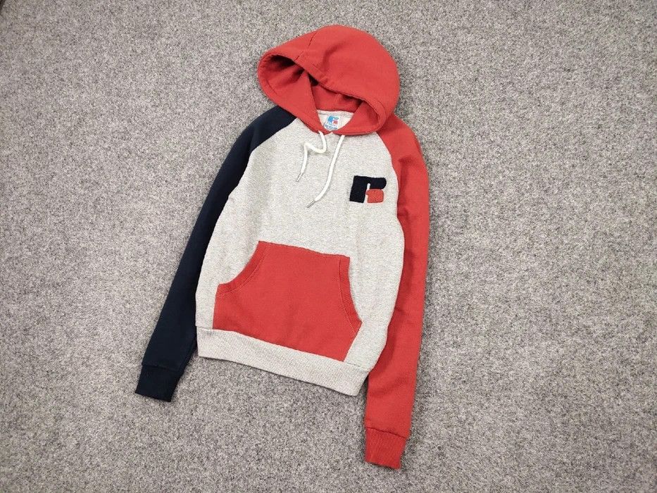 Russell Athletic Vintage Russell Athletic Patchwork Logo Hoodie America Hype Size US M / EU 48-50 / 2 - 2 Thumbnail