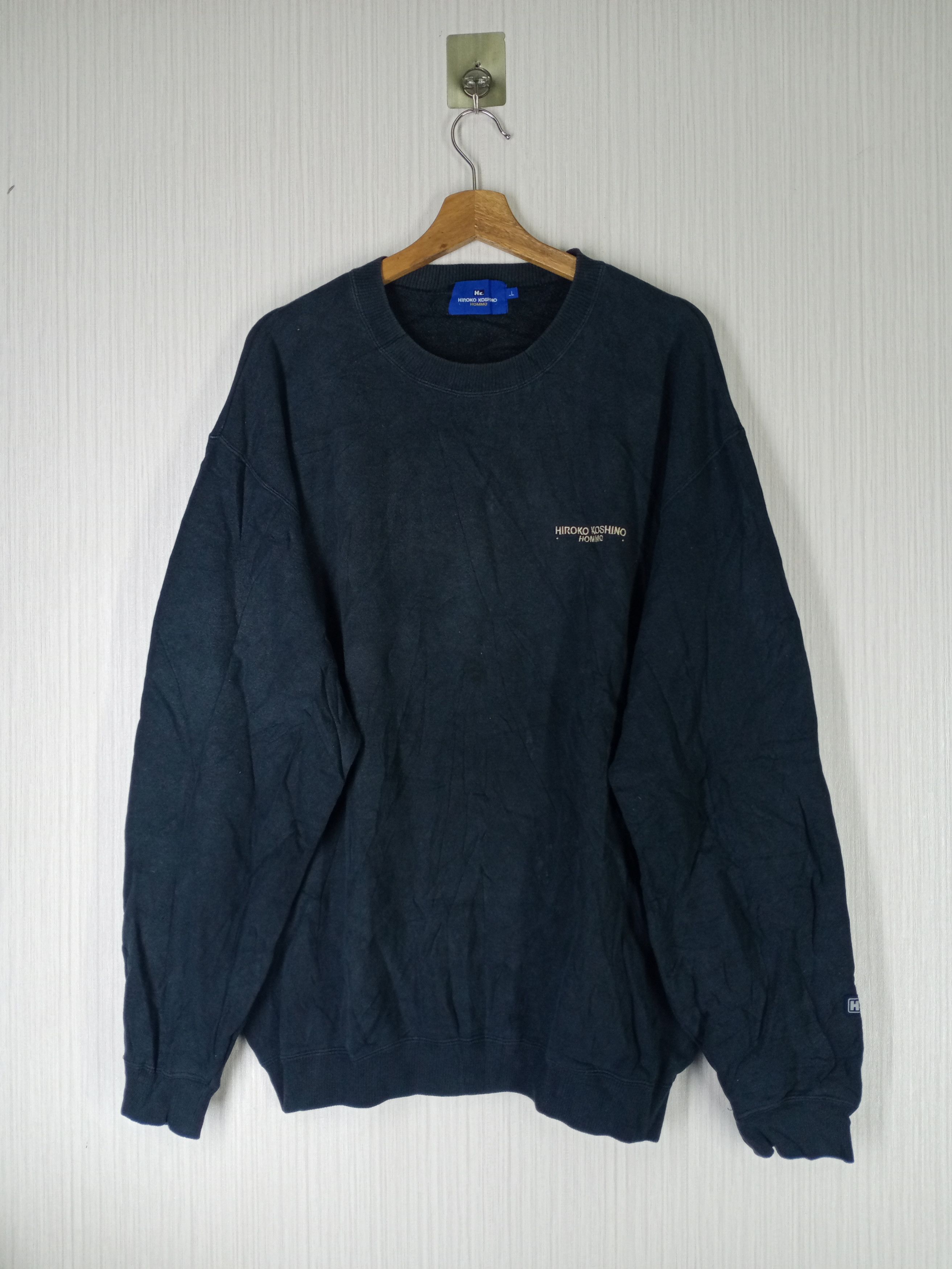 Hiroko Koshino Homme × Japanese Brand × Vintage Vintage Hiroko Koshino Homme Embroidered Logo Sweatshirt Size US XL / EU 56 / 4 - 3 Thumbnail