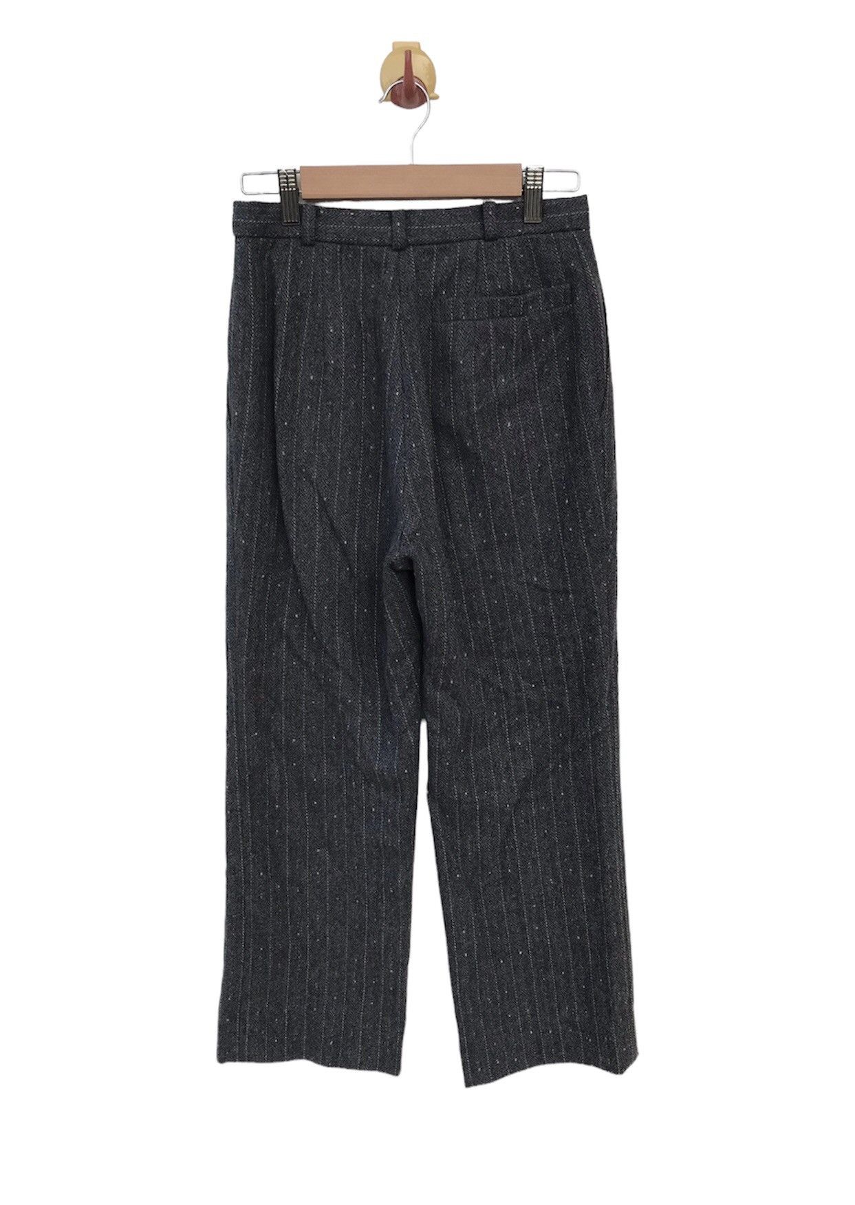 Designer × Lanvin Lanvin Wool-Blend Pinstripe Trousers Herringbone Pattern Size US 27 - 2 Thumbnail