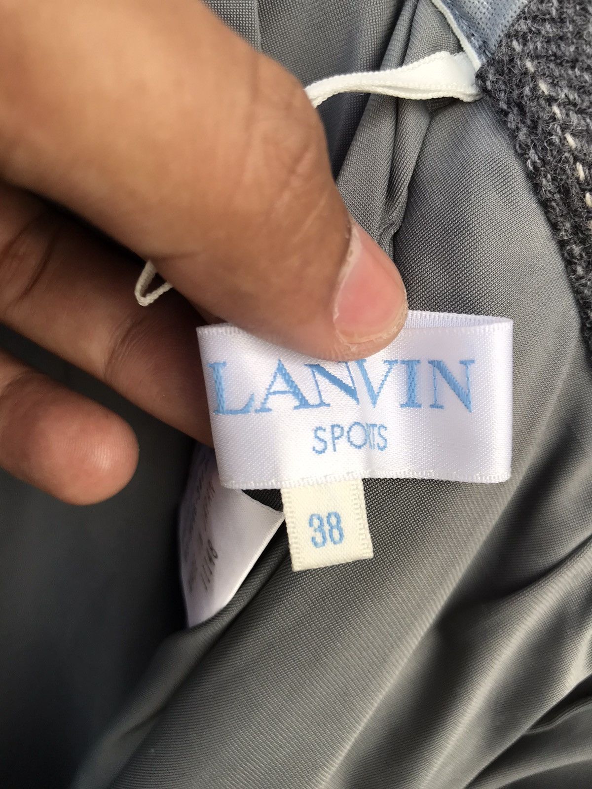 Designer × Lanvin Lanvin Wool-Blend Pinstripe Trousers Herringbone Pattern Size US 27 - 3 Thumbnail