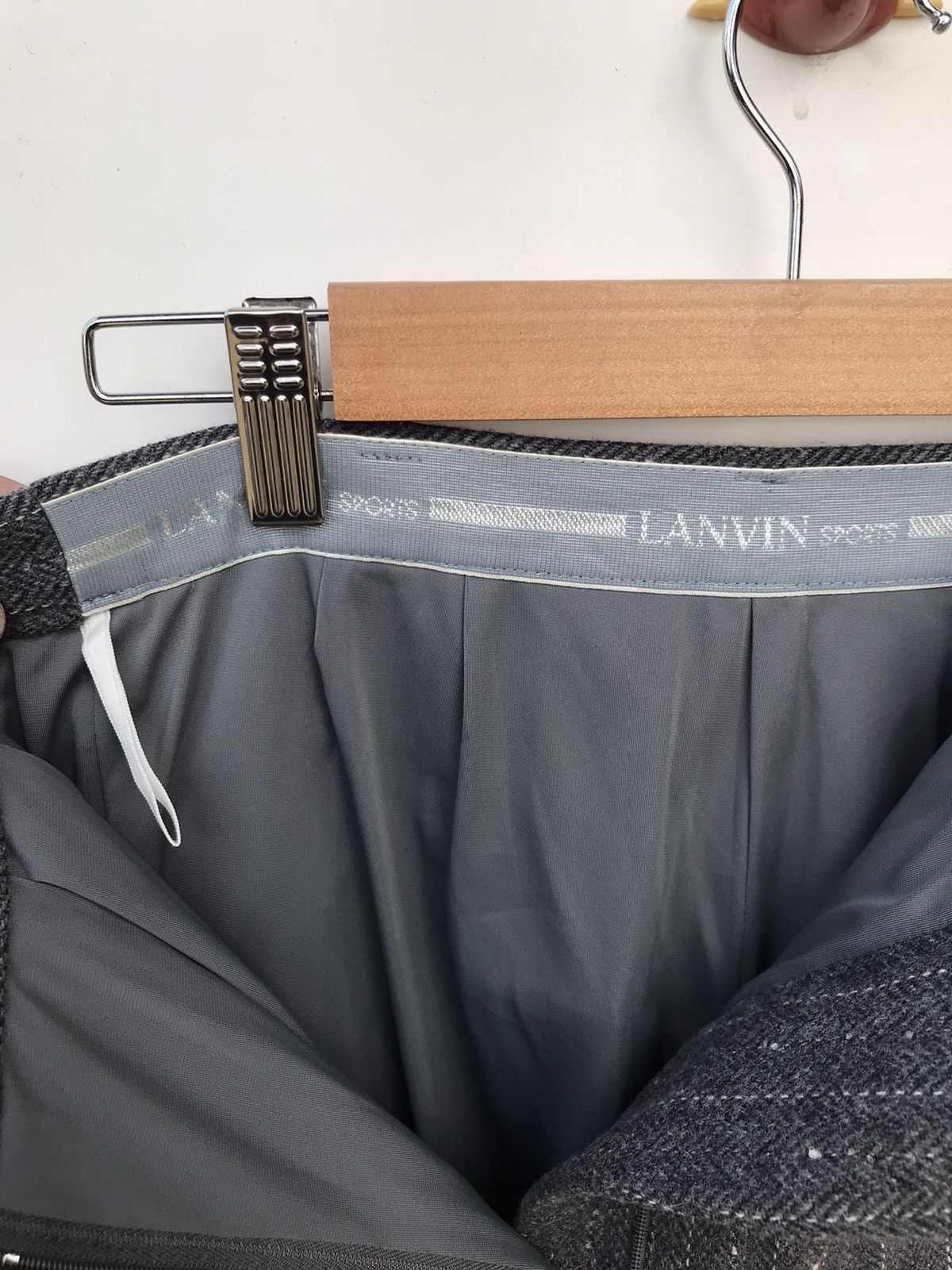 Designer × Lanvin Lanvin Wool-Blend Pinstripe Trousers Herringbone Pattern Size US 27 - 5 Thumbnail