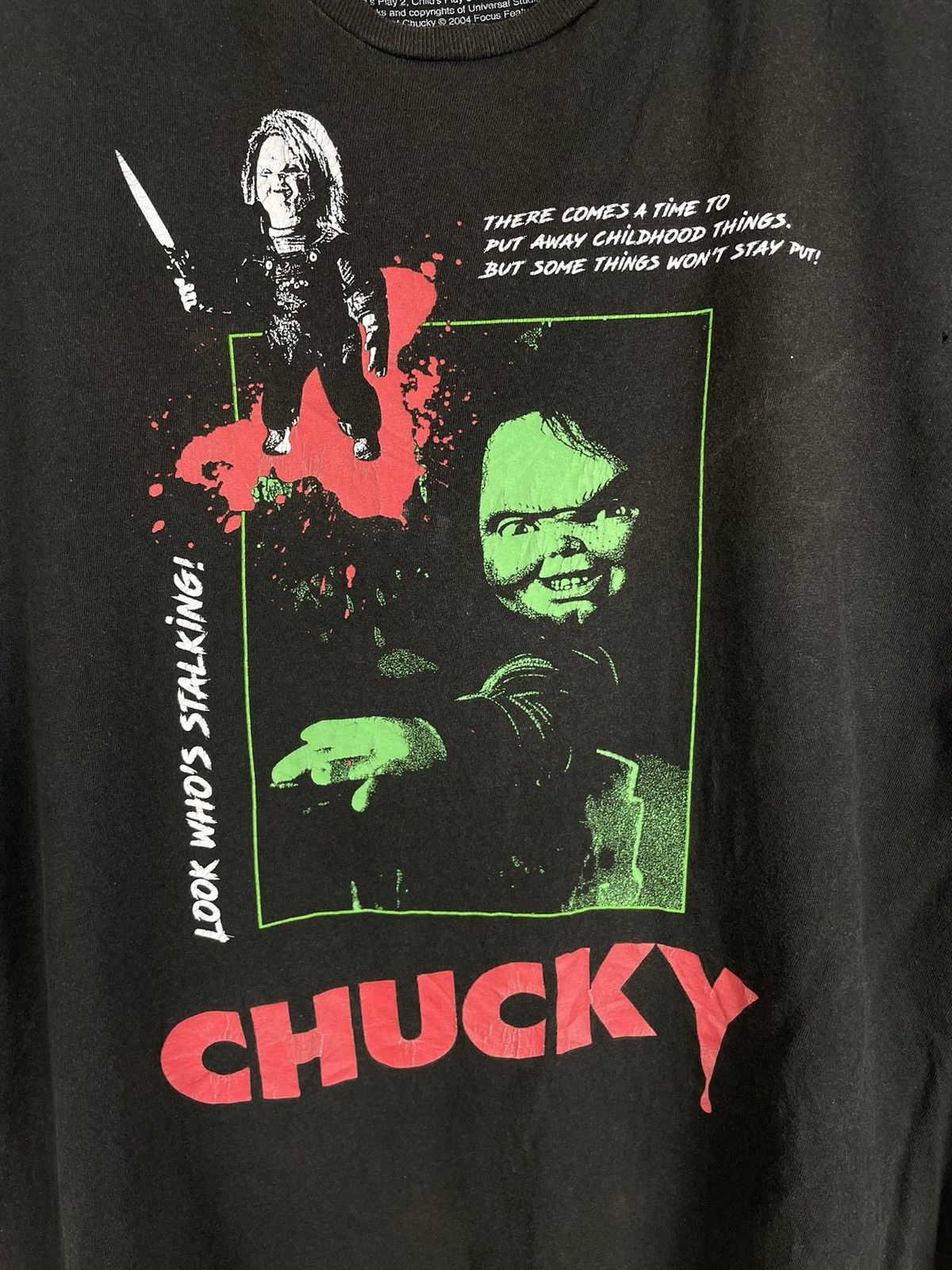 Universal Studios VINTAGE 2004 CHUCKY HORROR MOVIE PROMO TEE Size US L / EU 52-54 / 3 - 7 Thumbnail