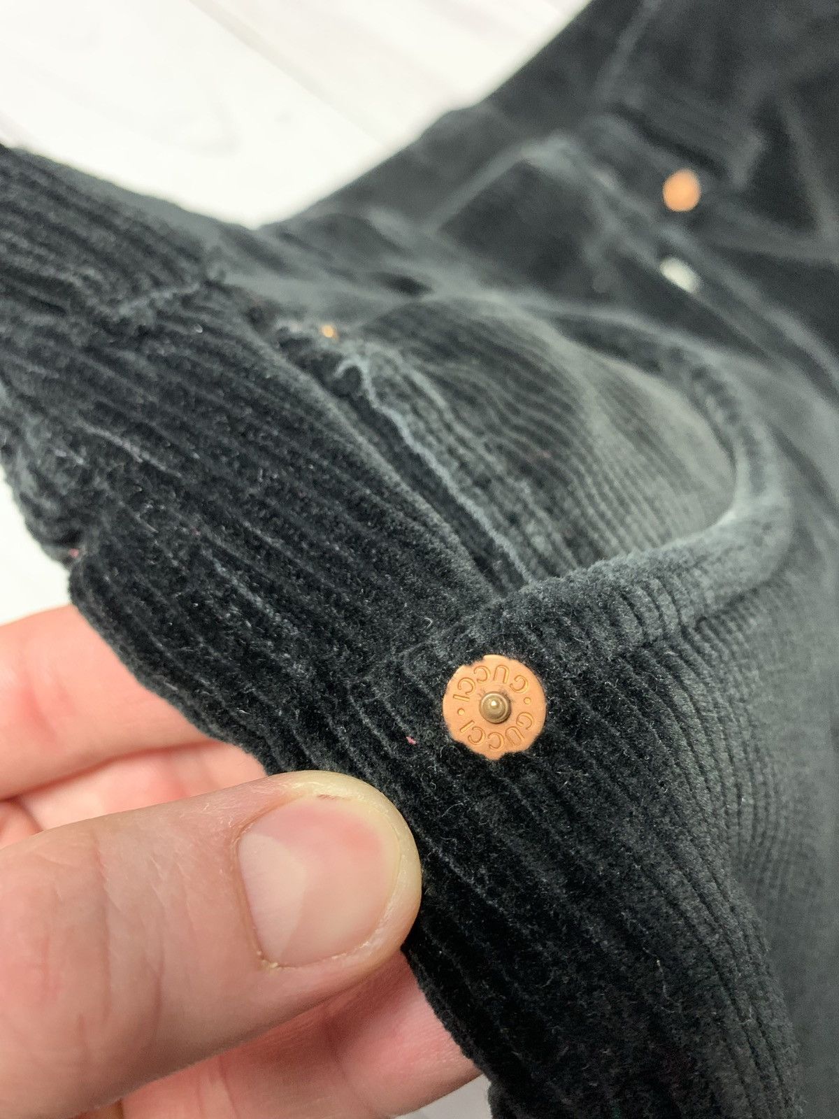 Vintage Vintage Gucci velvet Denim jeans rare Size US 33 - 5 Thumbnail