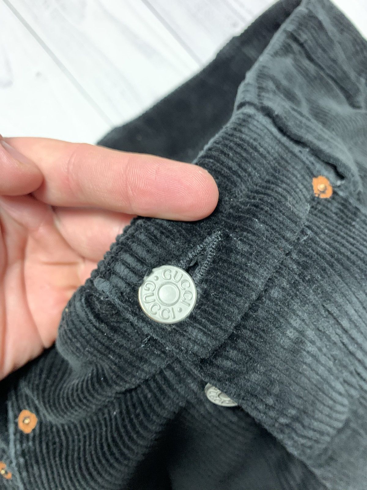 Vintage Vintage Gucci velvet Denim jeans rare Size US 33 - 4 Thumbnail