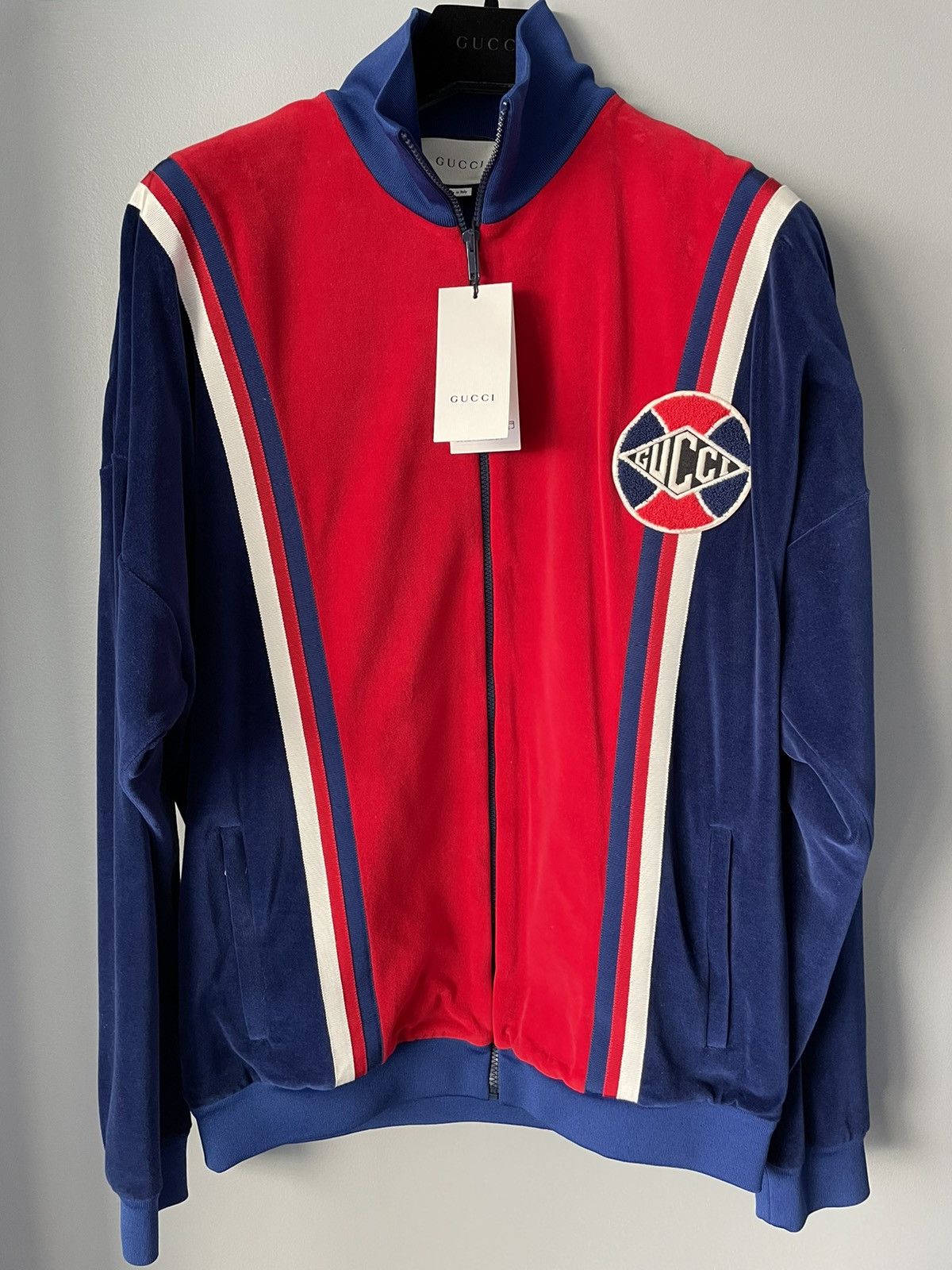 Gucci Super Limited Gucci Runway Logo Velvet Velour Track Jacket Size US XL / EU 56 / 4 - 1 Thumbnail