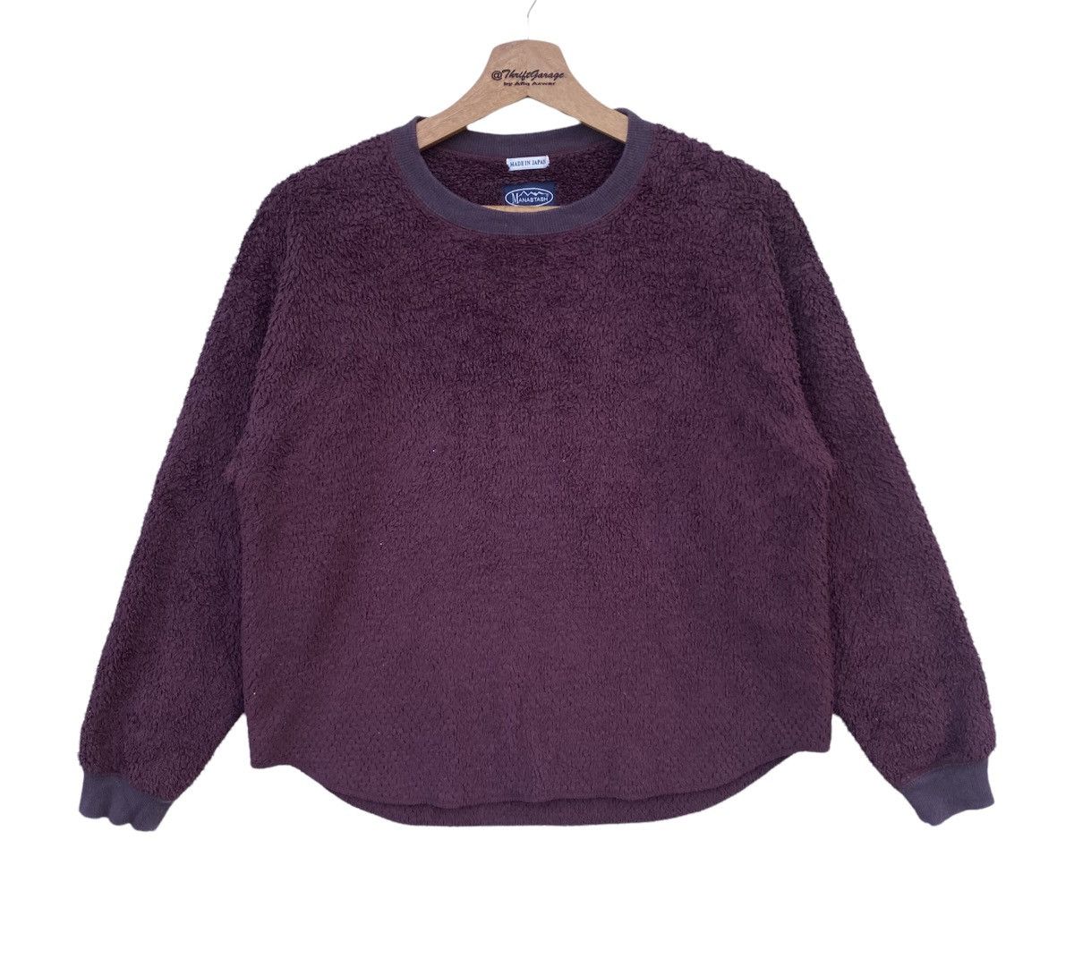 Vtg Manatash for Beaver Fleece Sweatshirt Made in Japan