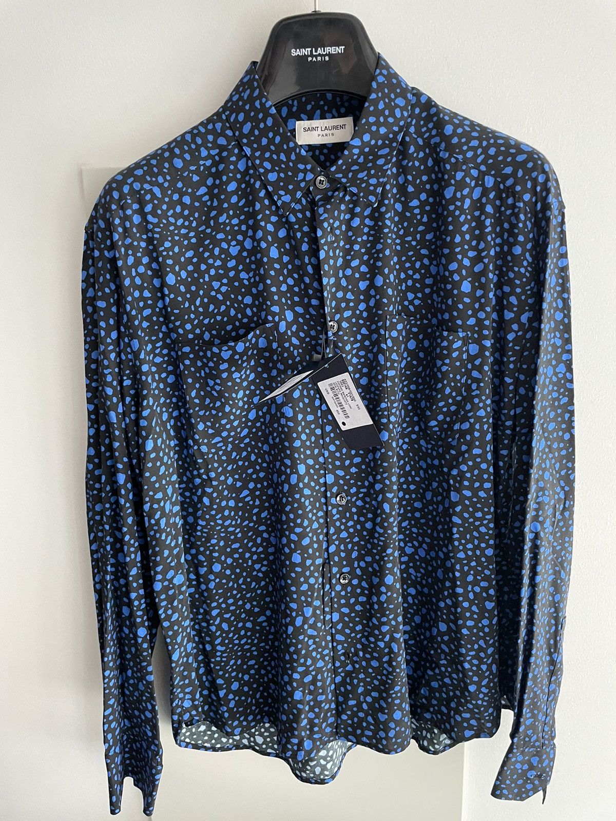 Hedi Slimane × Saint Laurent Paris × Yves Saint Laurent Brand NEW $1,200 Value Super Runway Sold Out Leopard Shirt Size US L / EU 52-54 / 3 - 14 Thumbnail