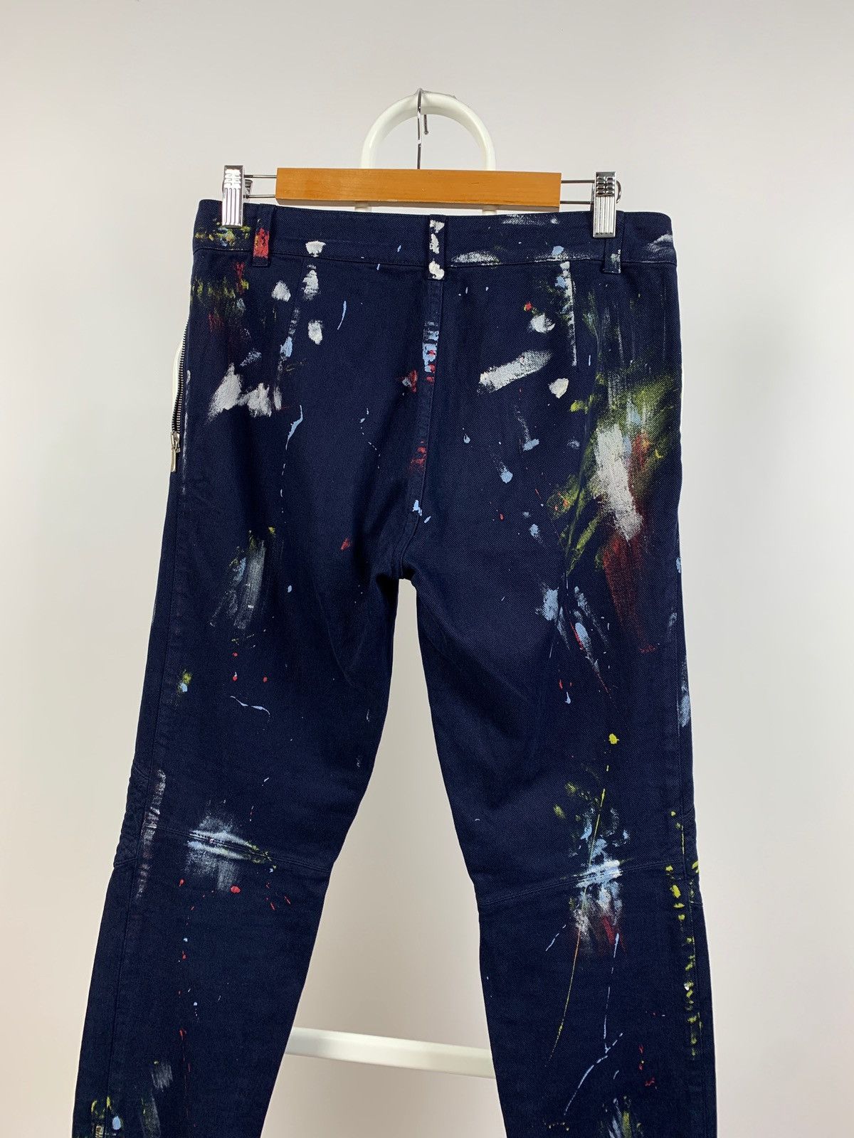 Alexander McQueen Alexander McQueen Biker Paint Splatter Ankle Zip Denim Pants Size 28" / US 6 / IT 42 - 12 Thumbnail