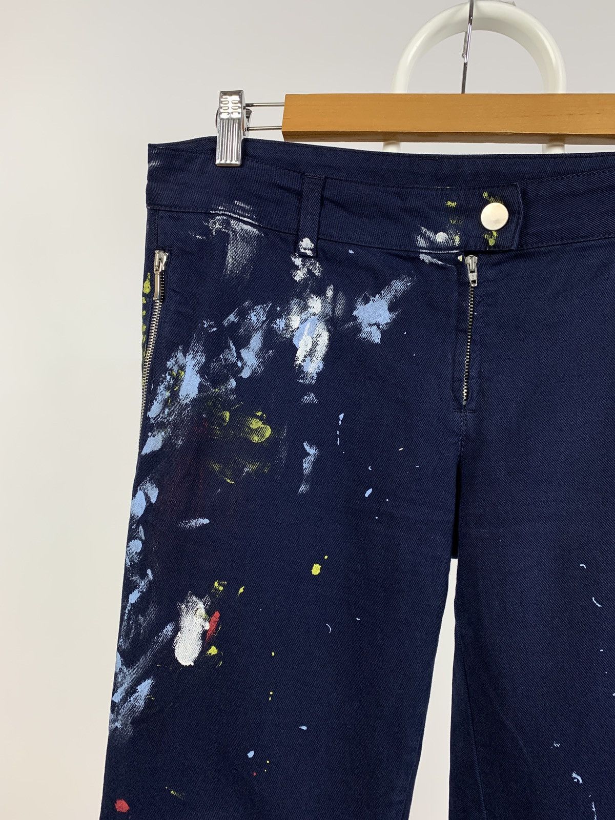 Alexander McQueen Alexander McQueen Biker Paint Splatter Ankle Zip Denim Pants Size 28" / US 6 / IT 42 - 7 Thumbnail