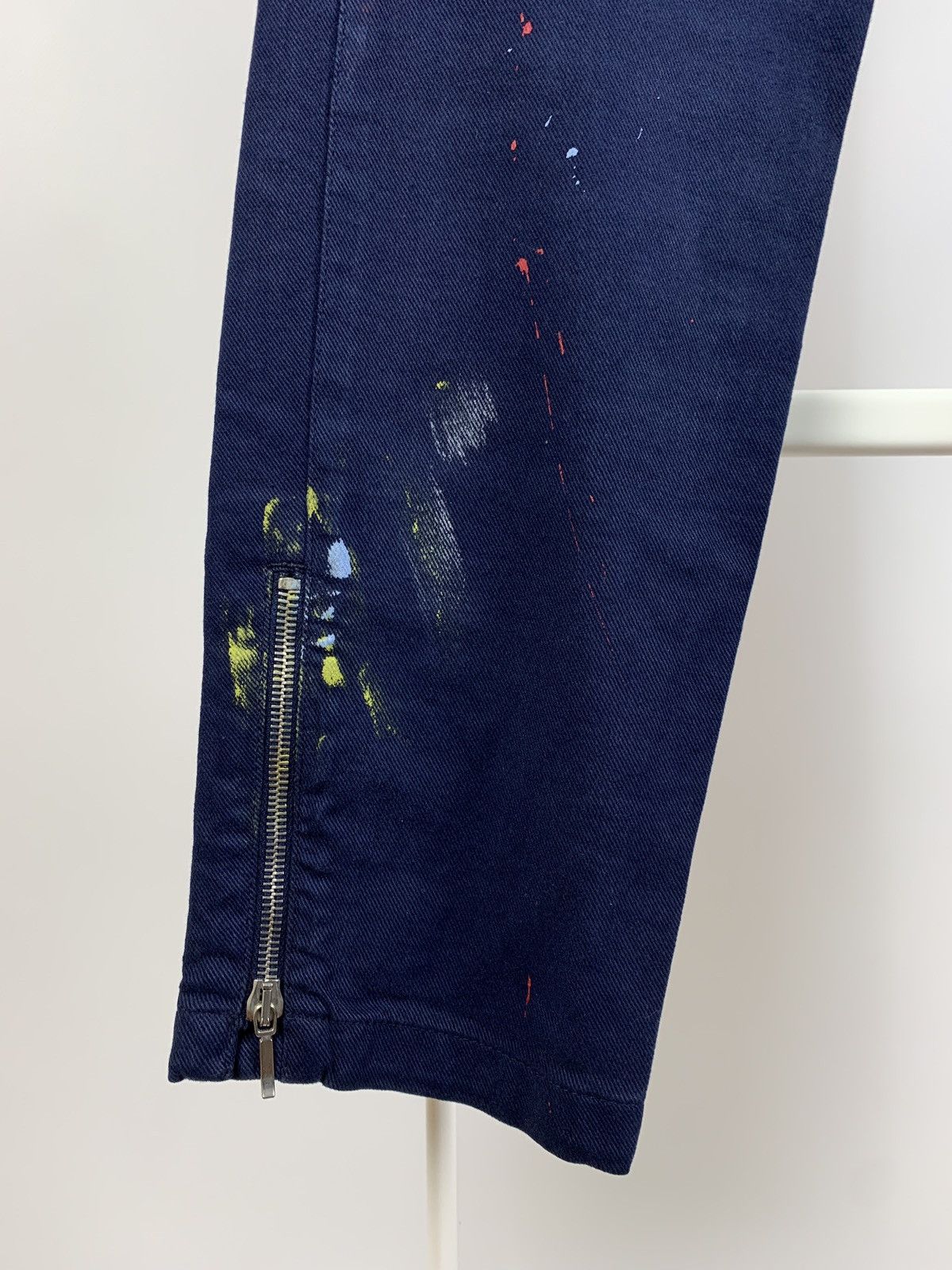 Alexander McQueen Alexander McQueen Biker Paint Splatter Ankle Zip Denim Pants Size 28" / US 6 / IT 42 - 16 Thumbnail