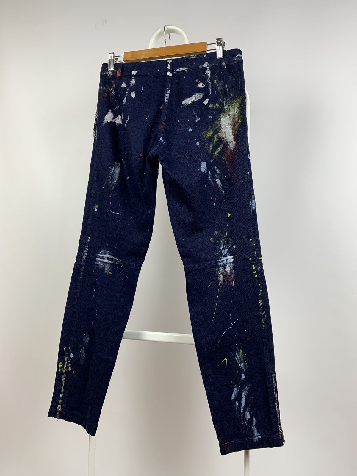 Alexander McQueen Alexander McQueen Biker Paint Splatter Ankle Zip Denim Pants Size 28" / US 6 / IT 42 - 5 Thumbnail