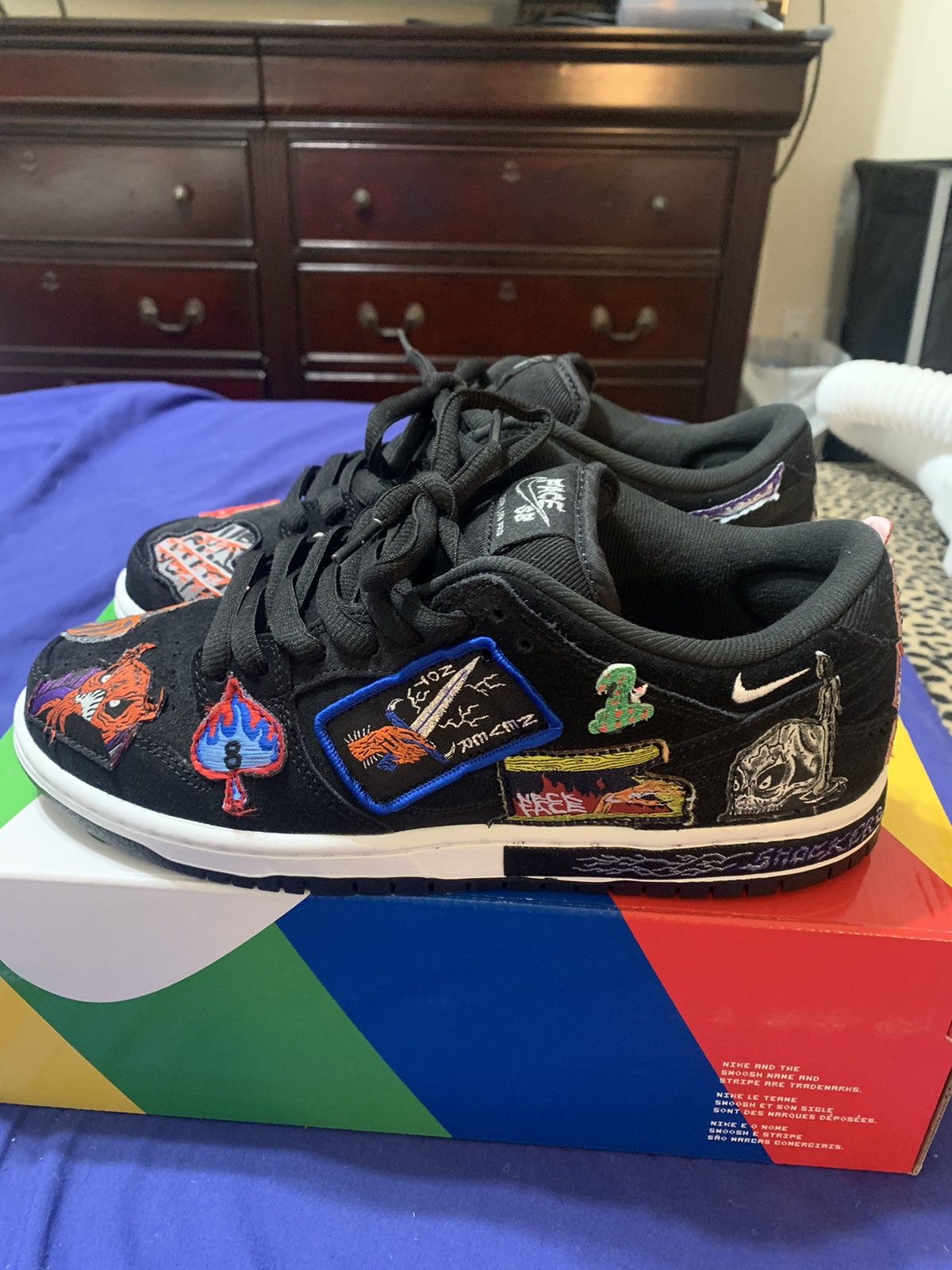 Neckface Nike Sb Dunk low X Neckface🔥🧬🪦⚰️ Size US 8 / EU 41 - 3 Thumbnail