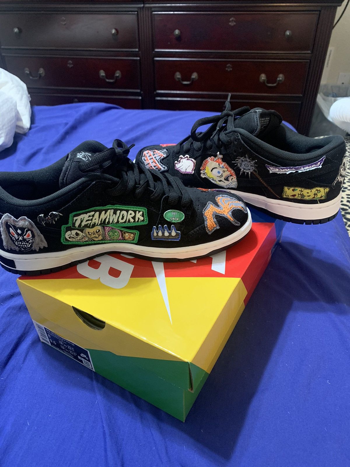 Neckface Nike Sb Dunk low X Neckface🔥🧬🪦⚰️ Size US 8 / EU 41 - 7 Thumbnail
