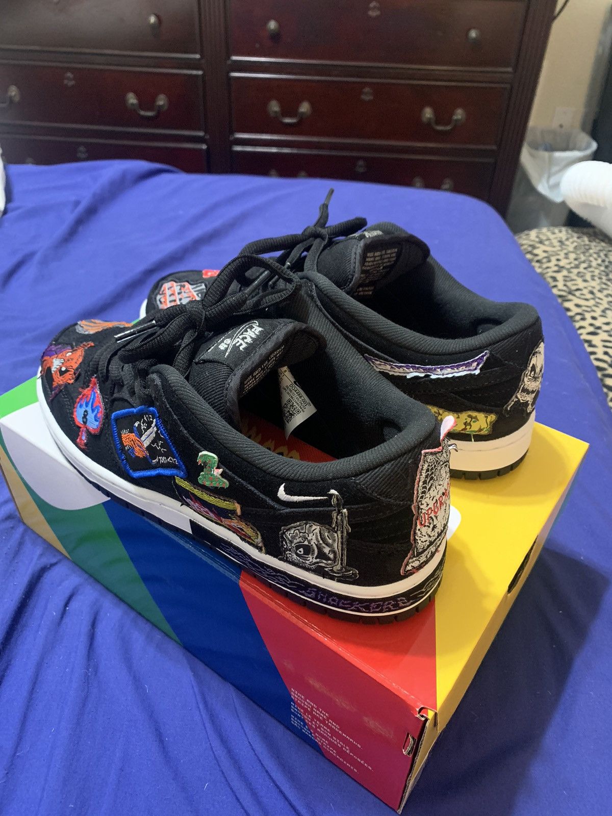 Neckface Nike Sb Dunk low X Neckface🔥🧬🪦⚰️ Size US 8 / EU 41 - 4 Thumbnail