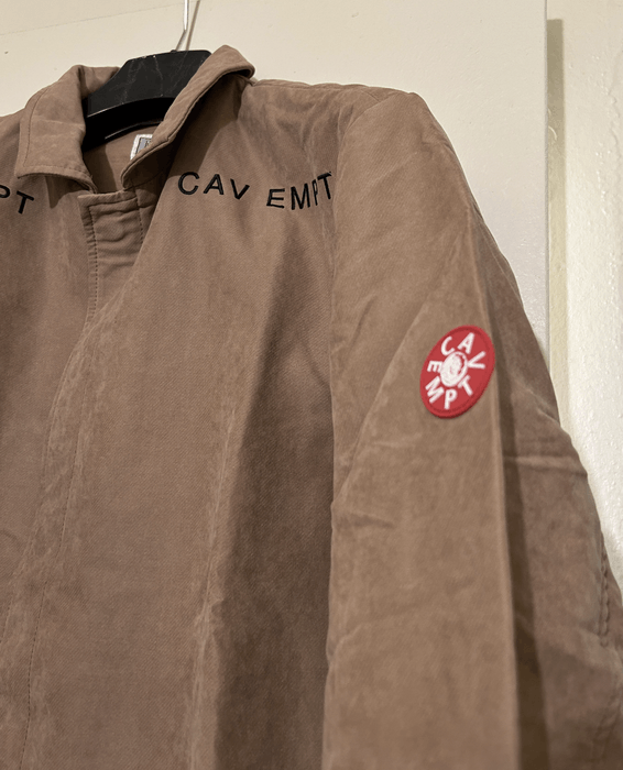 Cav Empt CAV EMPT Brushed Twill Jacket logo embroidered suede tan