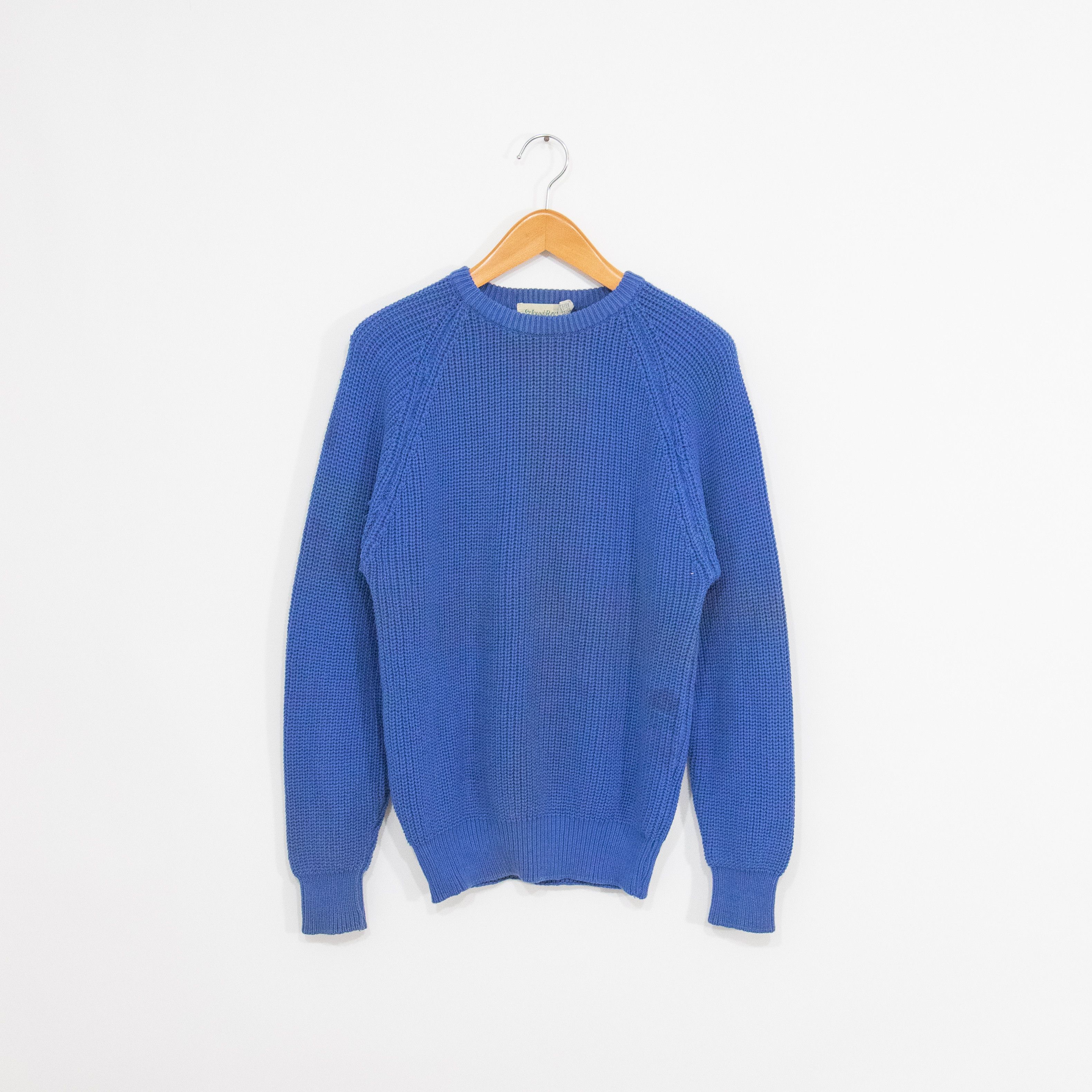 90'S St. John's Bay Birdseye Pattern Cotton Knit Sweater Men's Size L Vintage /eaa501082