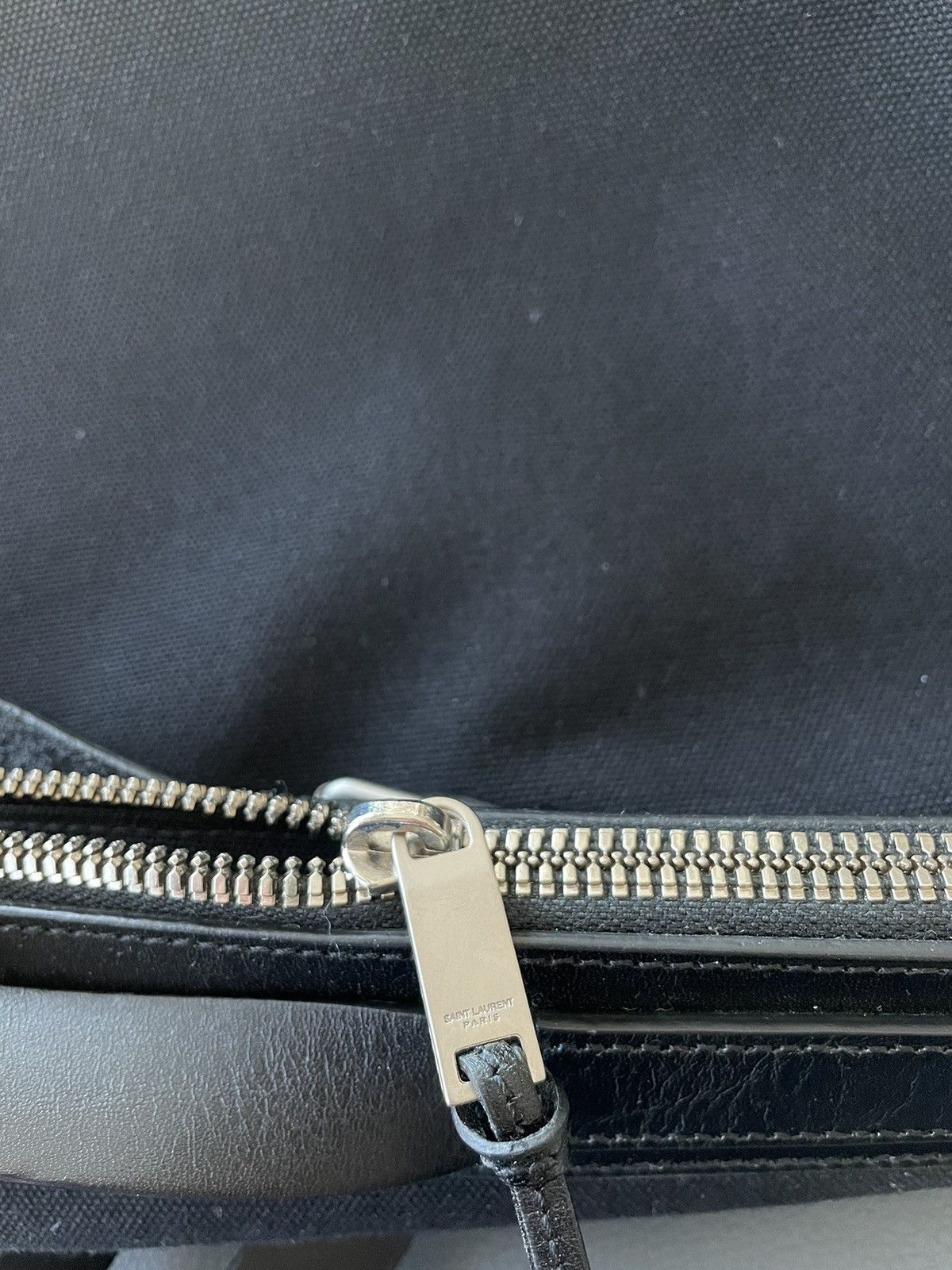Hedi Slimane × Saint Laurent Paris × Yves Saint Laurent Limited Rare Brand New Runway Canvas Leather Large Tote Bag Size ONE SIZE - 14 Thumbnail