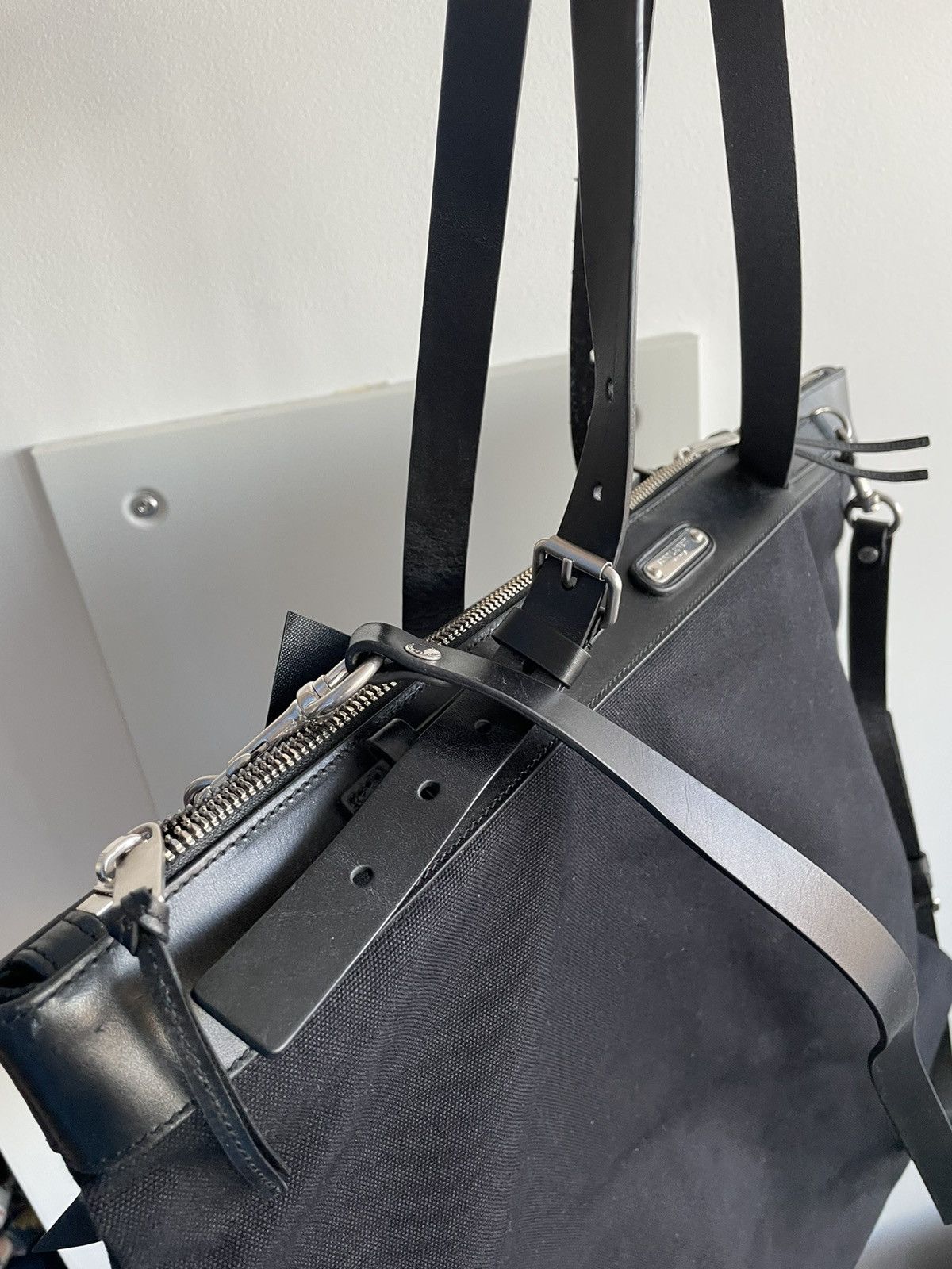 Hedi Slimane × Saint Laurent Paris × Yves Saint Laurent Limited Rare Brand New Runway Canvas Leather Large Tote Bag Size ONE SIZE - 25 Thumbnail