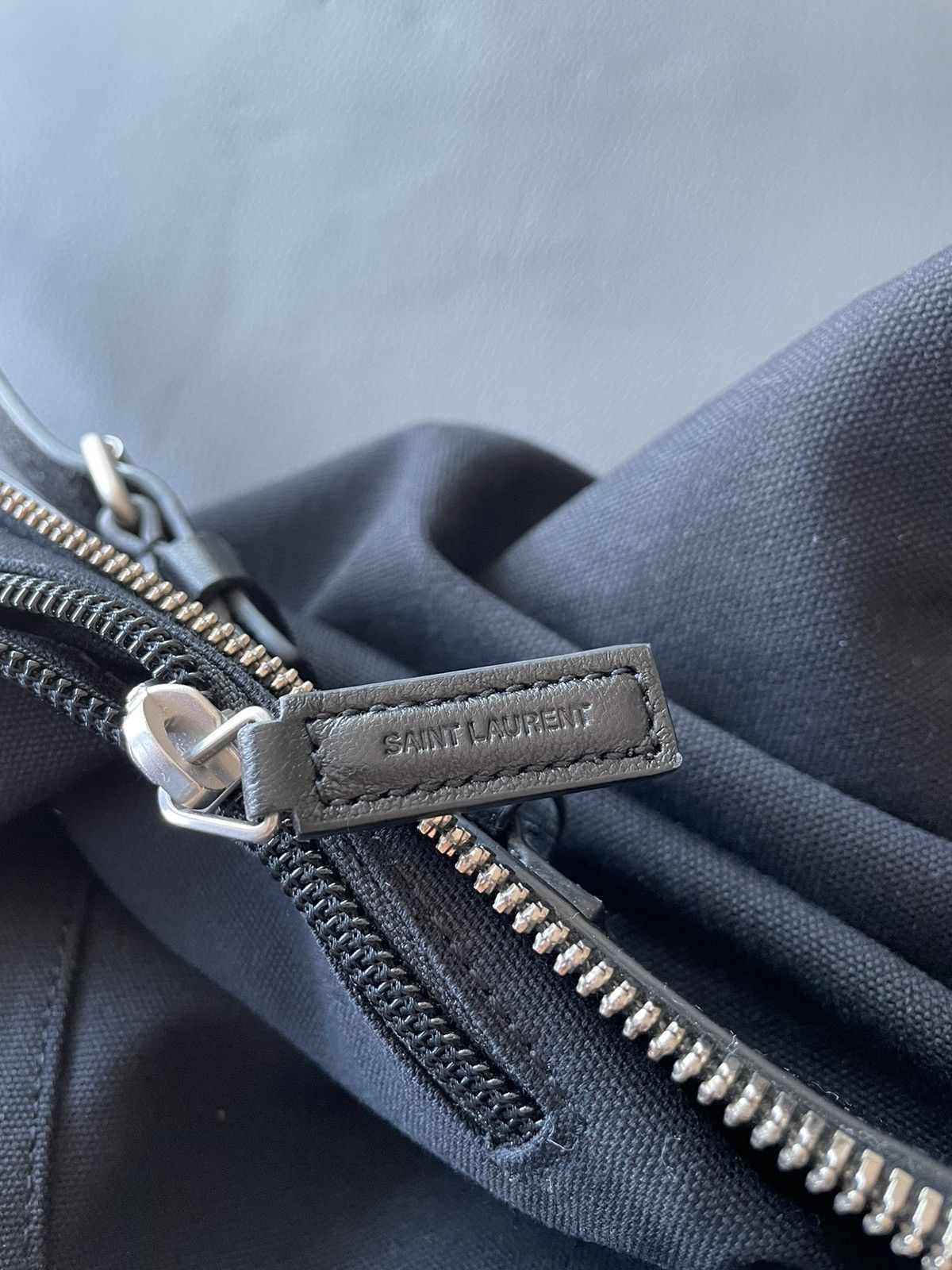 Hedi Slimane × Saint Laurent Paris × Yves Saint Laurent Limited Rare Brand New Runway Canvas Leather Large Tote Bag Size ONE SIZE - 8 Thumbnail